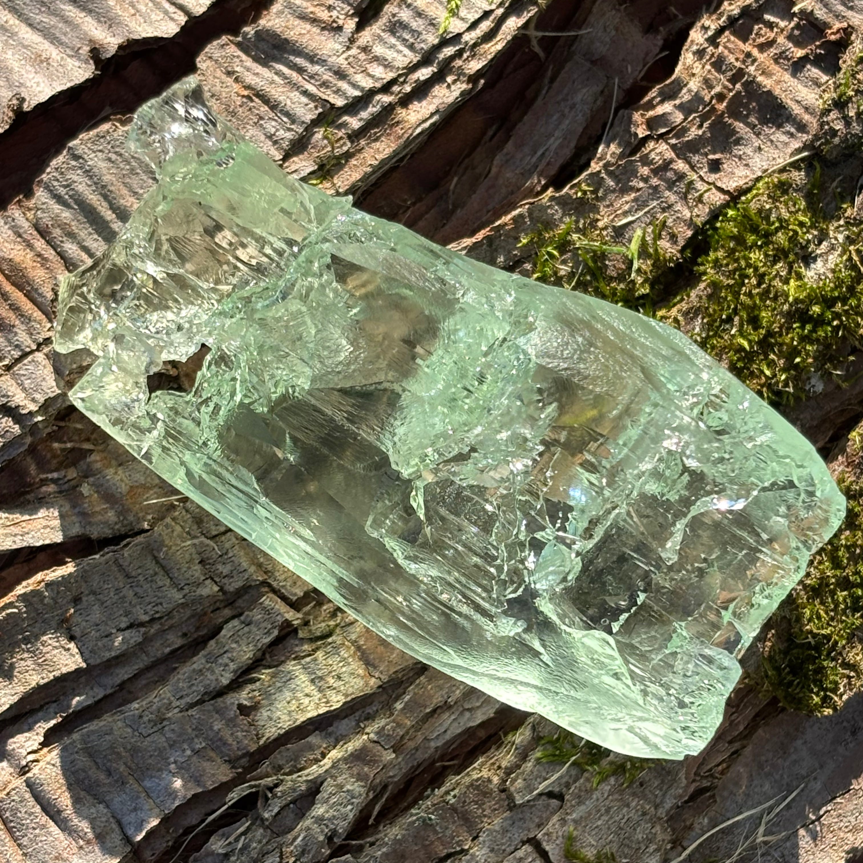 Etched Aquamarine Gem Crystal - 006