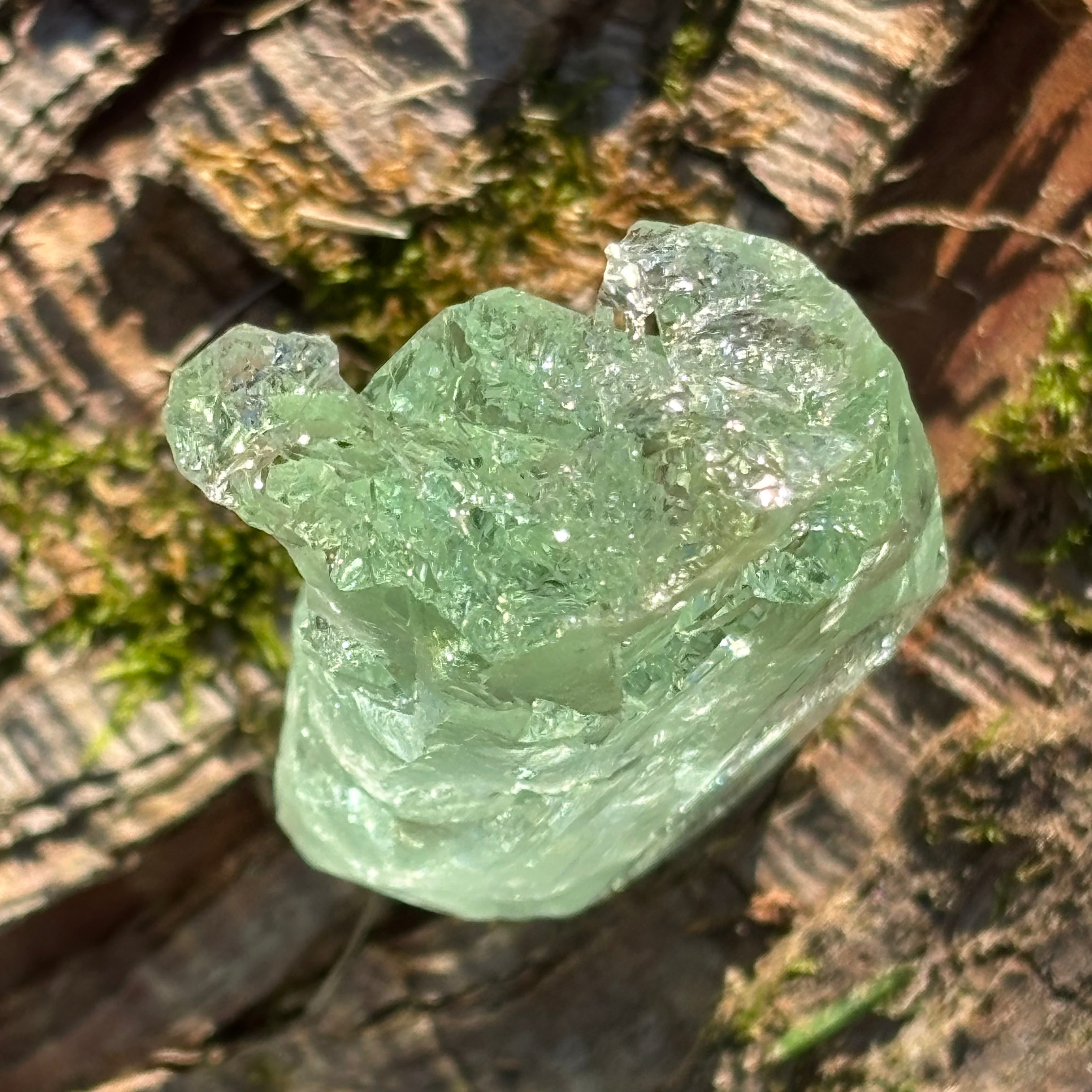 Etched Aquamarine Gem Crystal - 006