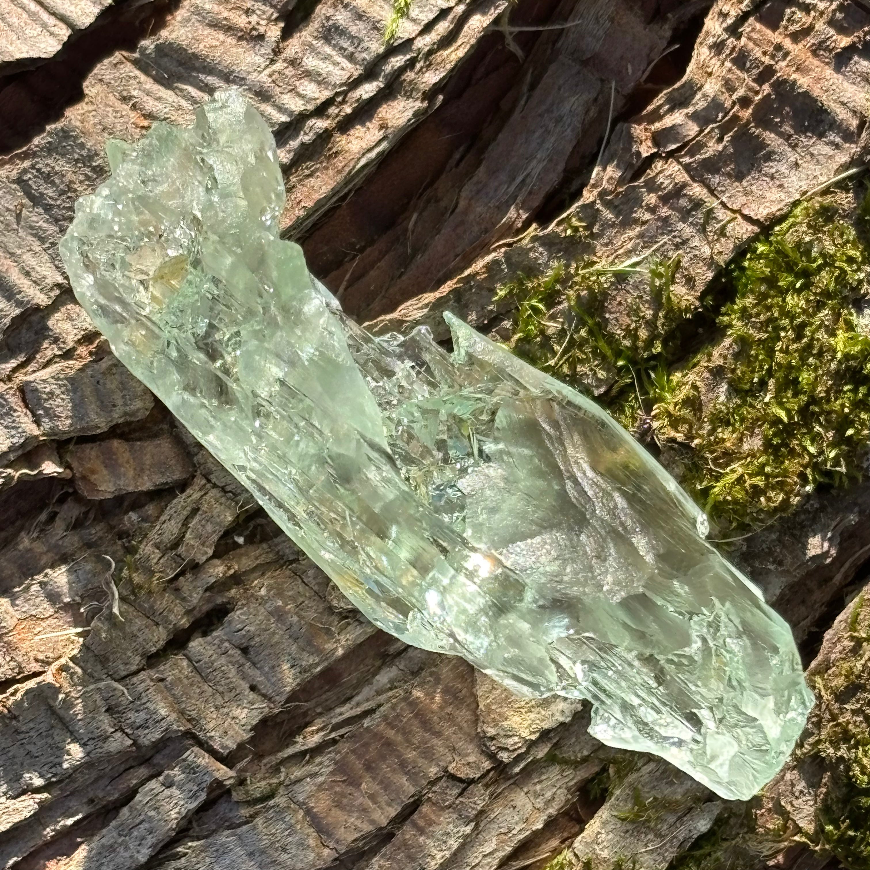 Etched Aquamarine Gem Crystal - 008