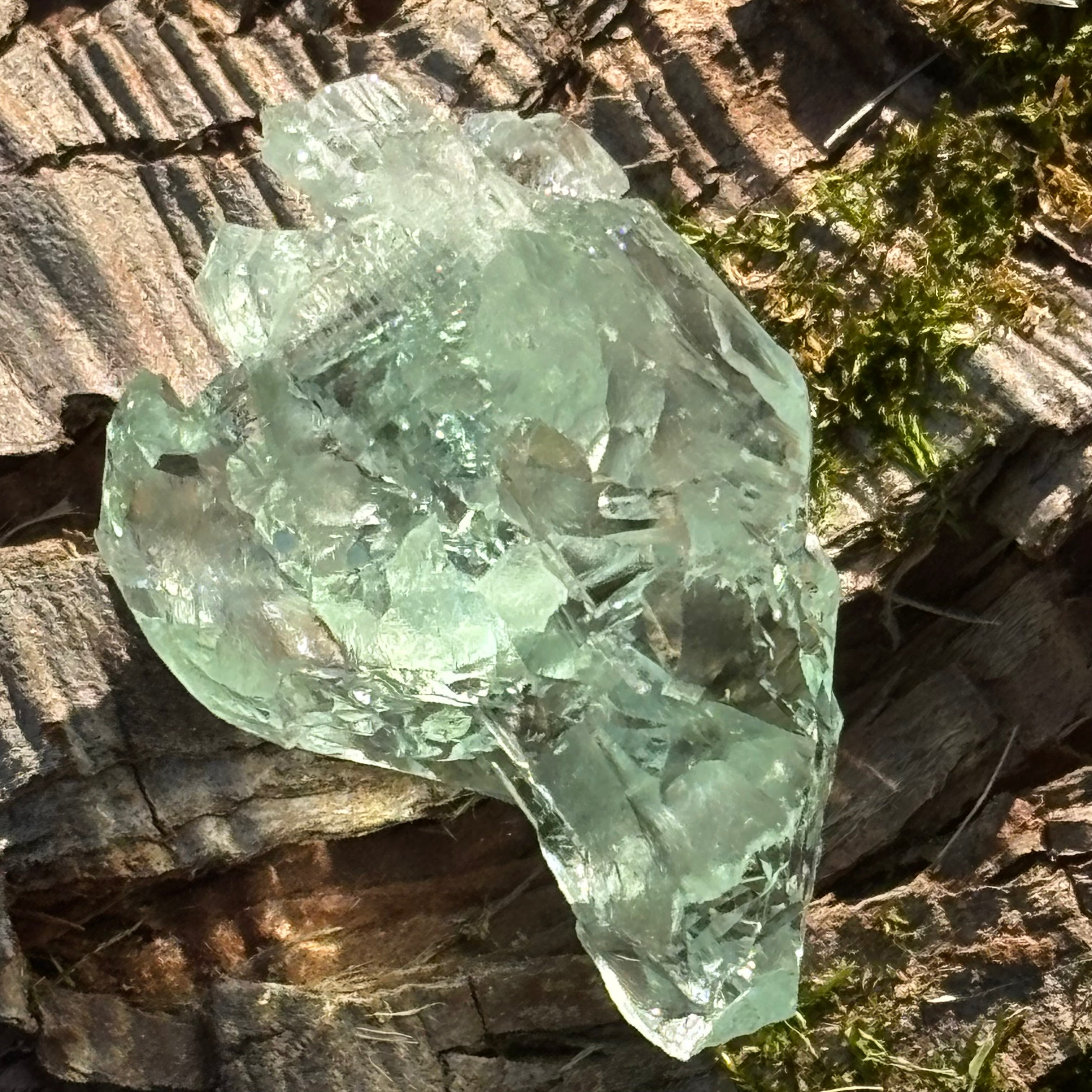 Etched Aquamarine Gem Crystal - 021