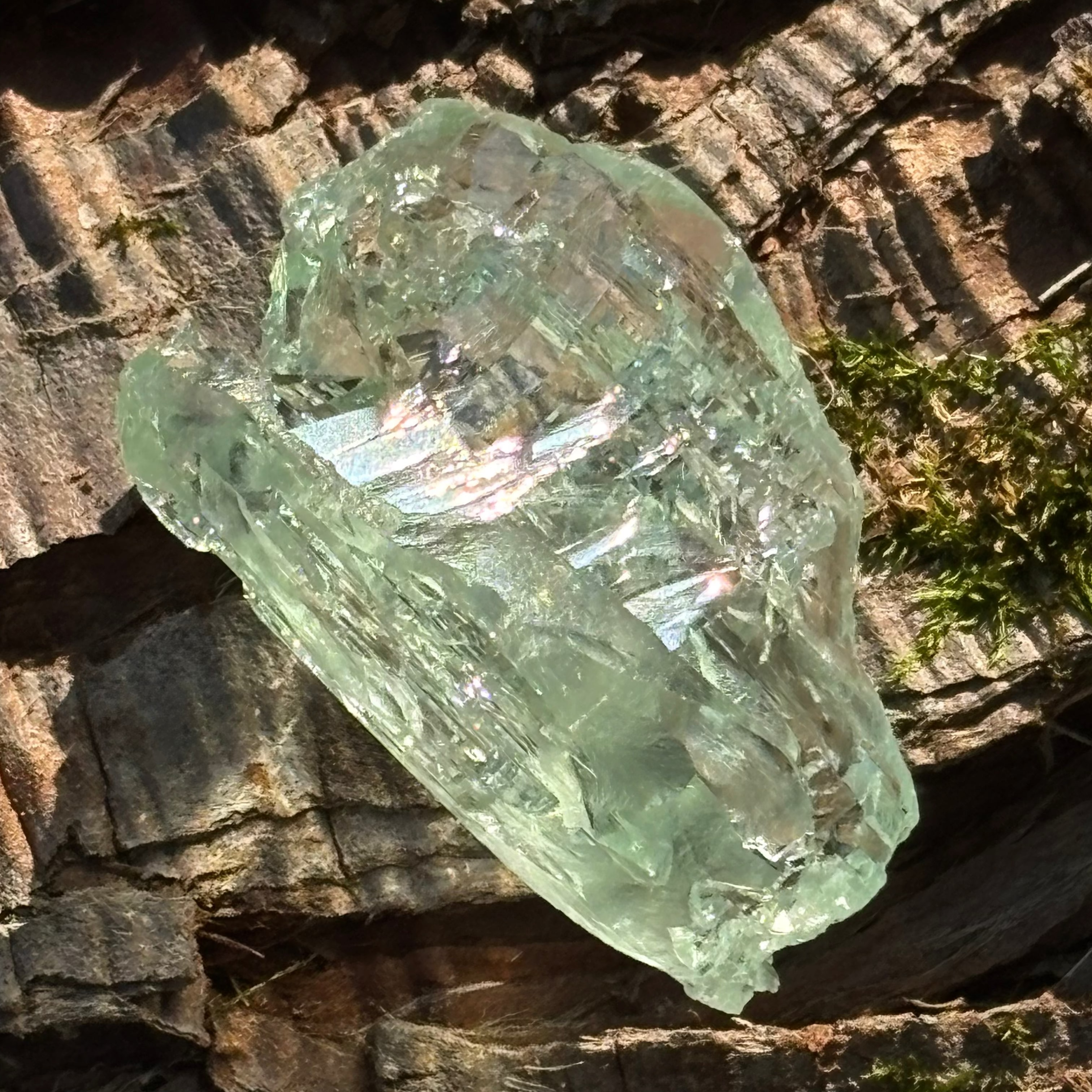 Etched Aquamarine Gem Crystal - 023
