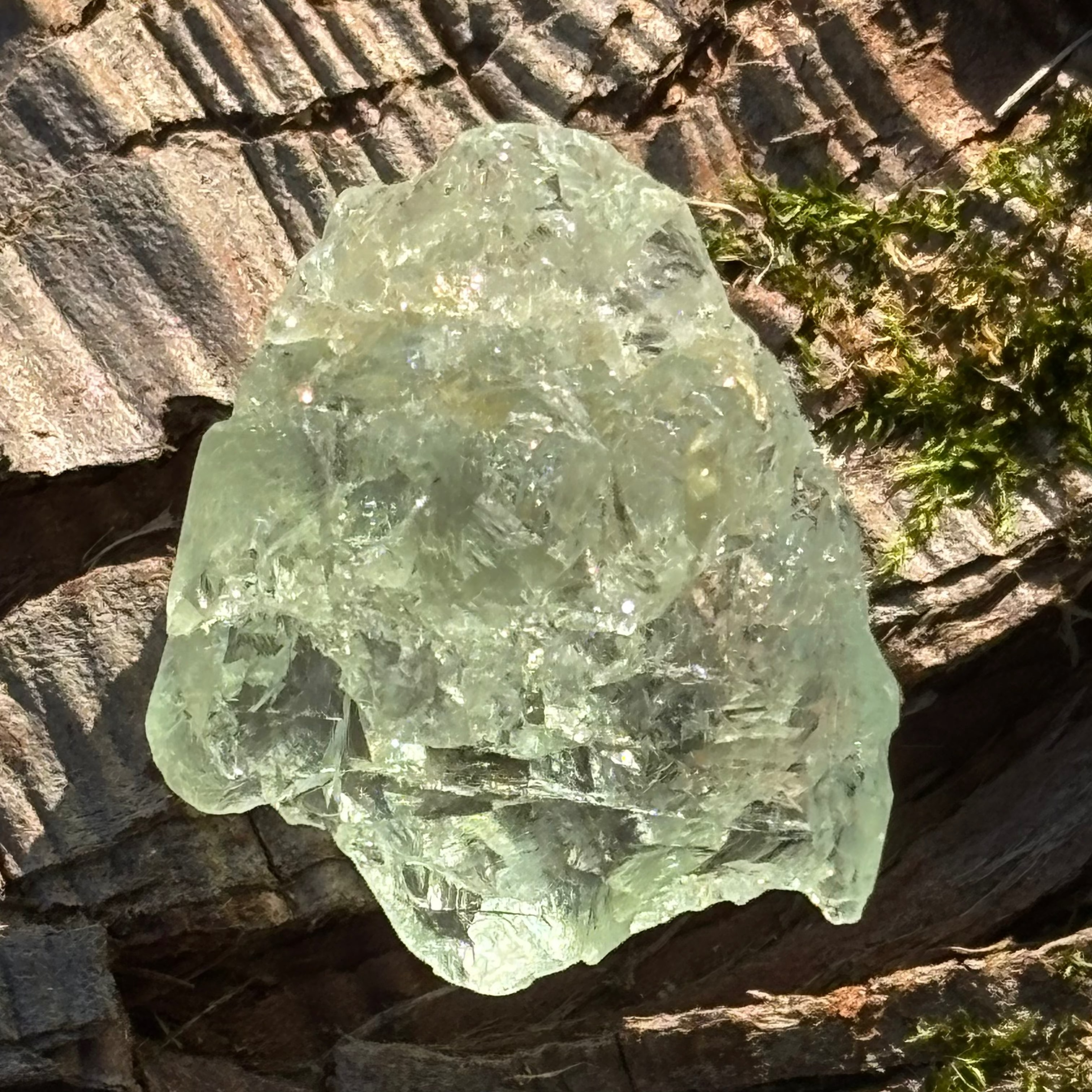 Etched Aquamarine Gem Crystal - 025