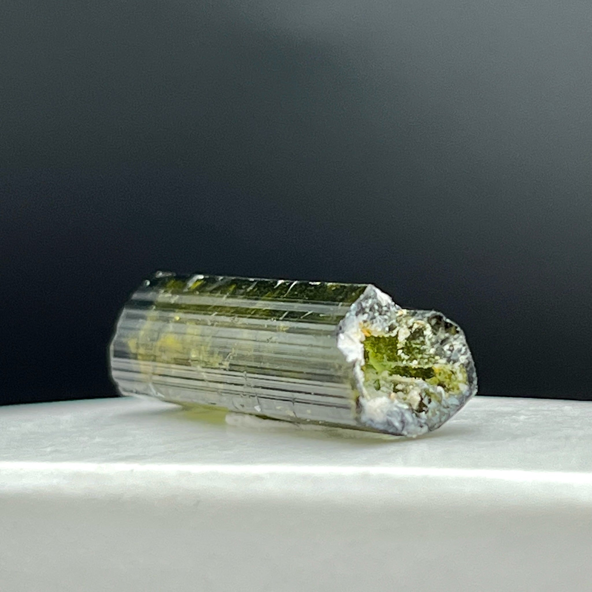 Green Tourmaline with Feldspar -053