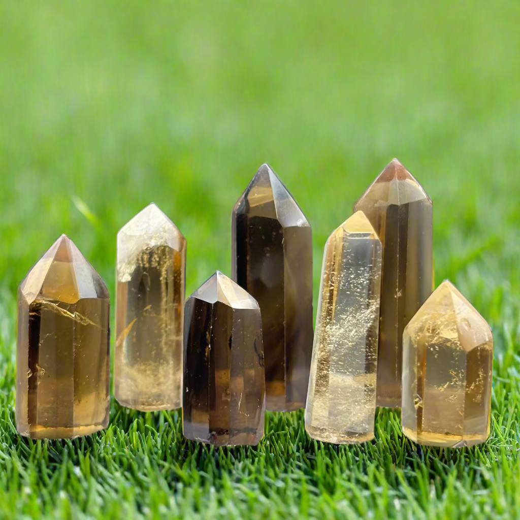 Smoky Citrine Quartz Points, Kit of 7