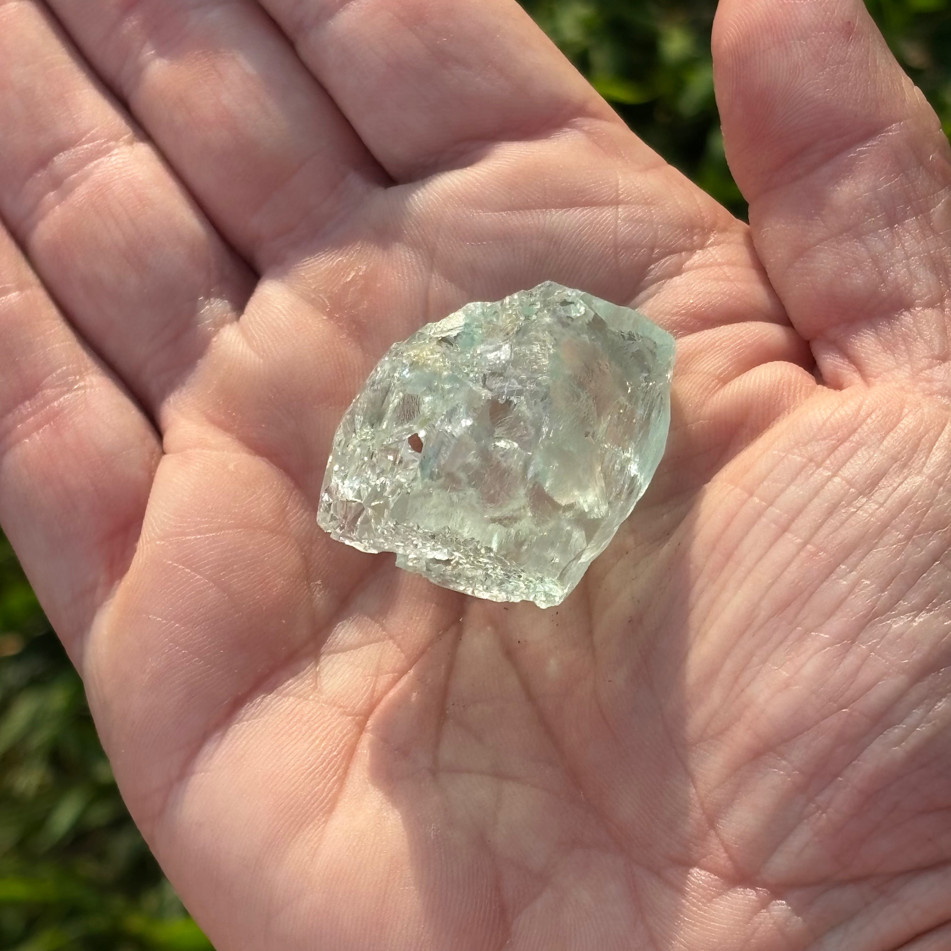 Etched Aquamarine Gem Crystal - 026