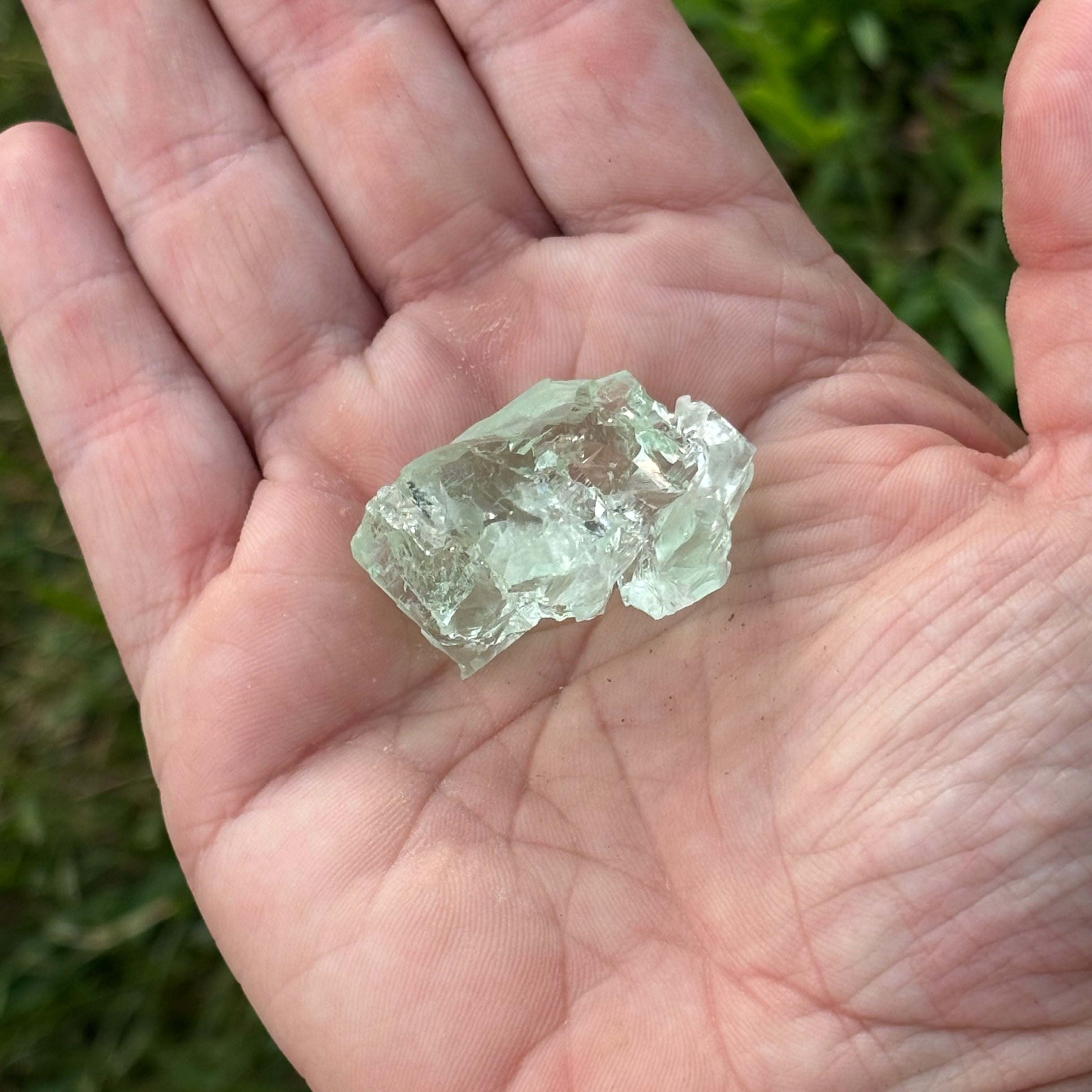 Etched Aquamarine Gem Crystal - 027