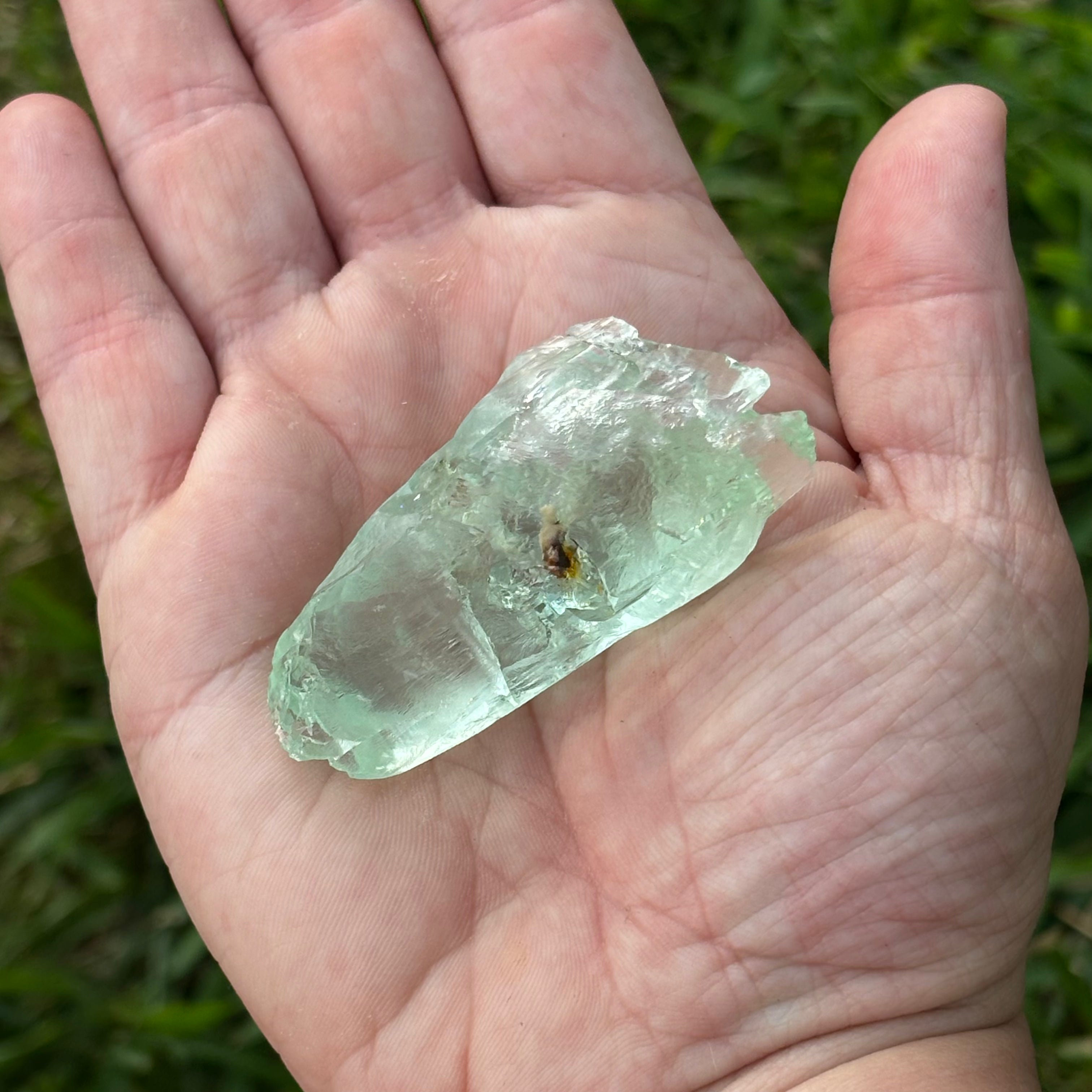 Etched Aquamarine Gem Crystal - 028