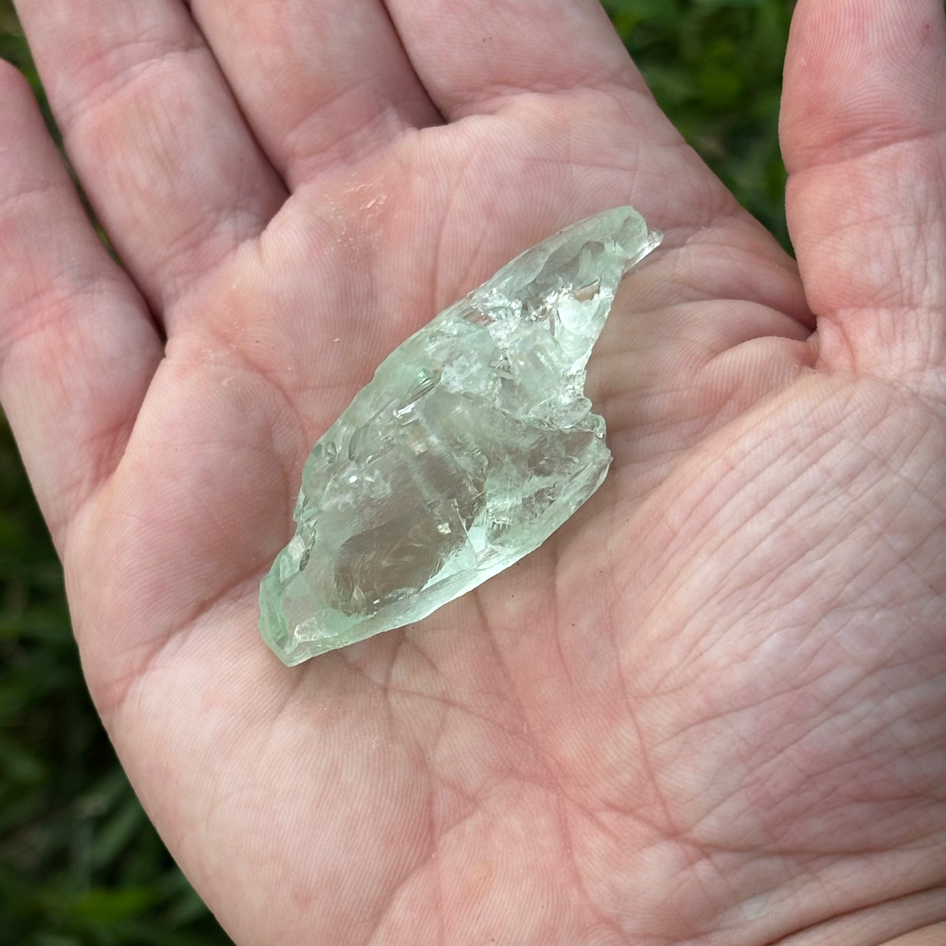 Etched Aquamarine Gem Crystal - 029