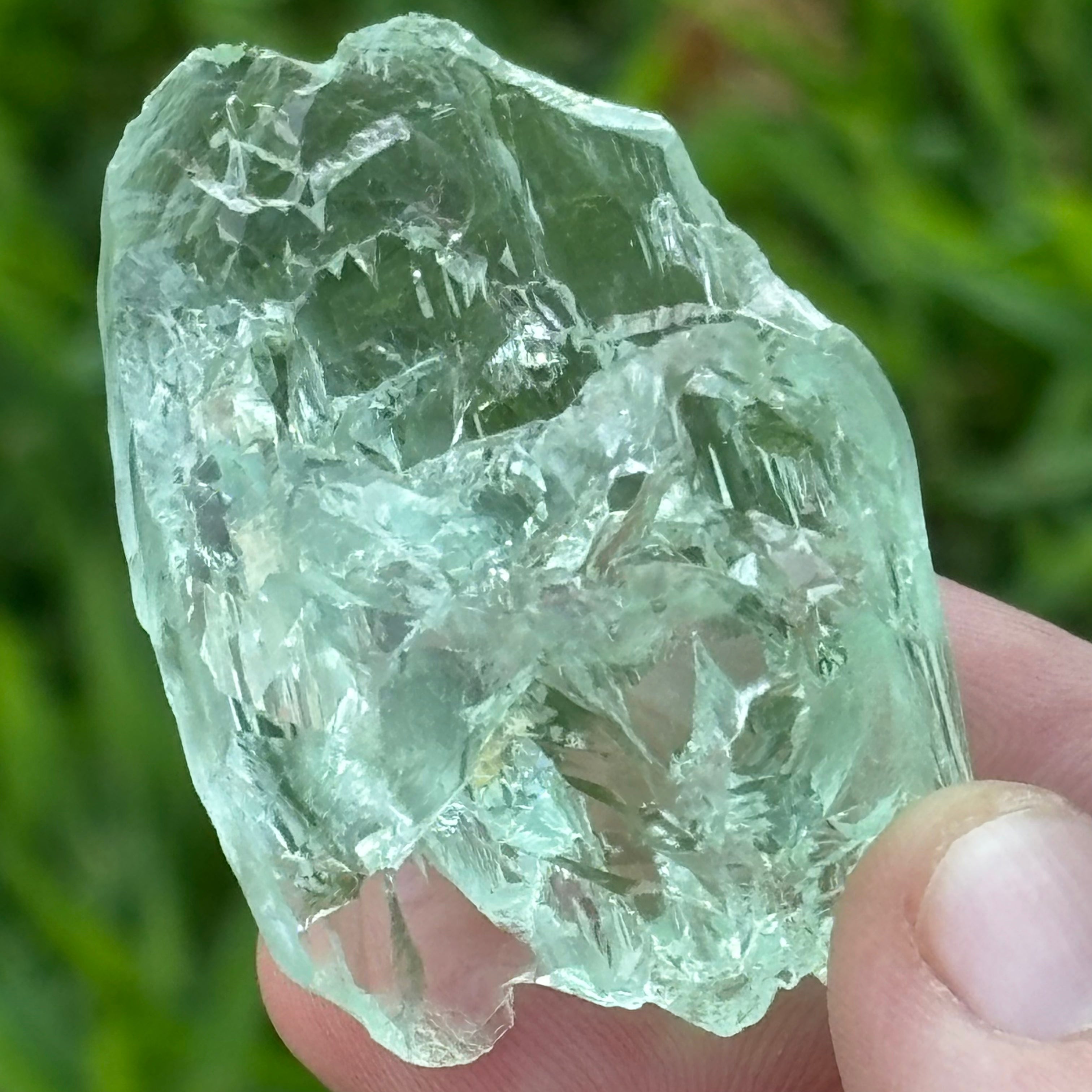 Etched Aquamarine Gem Crystal - 032