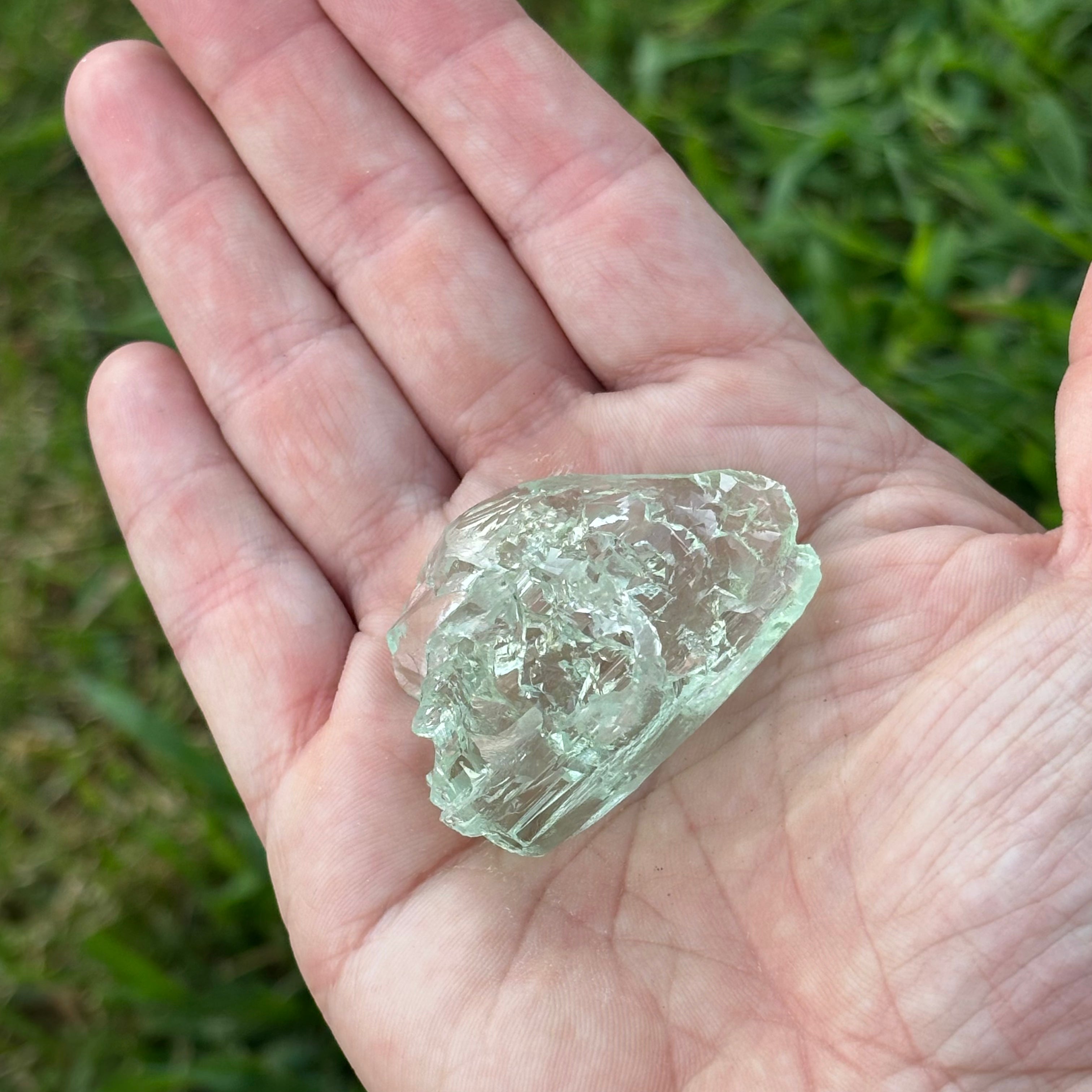 Etched Aquamarine Gem Crystal - 032