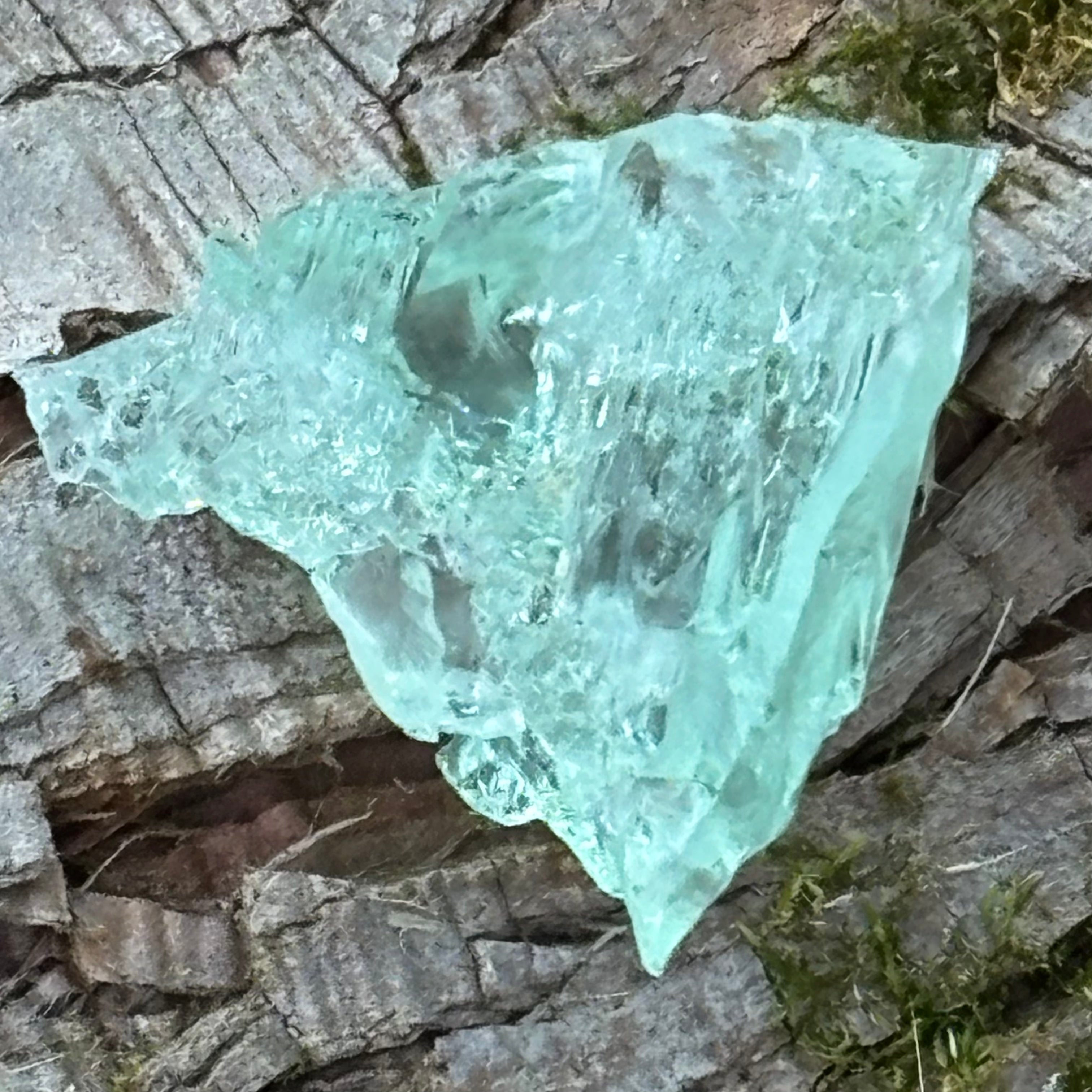 Etched Aquamarine Gem Crystal - 033