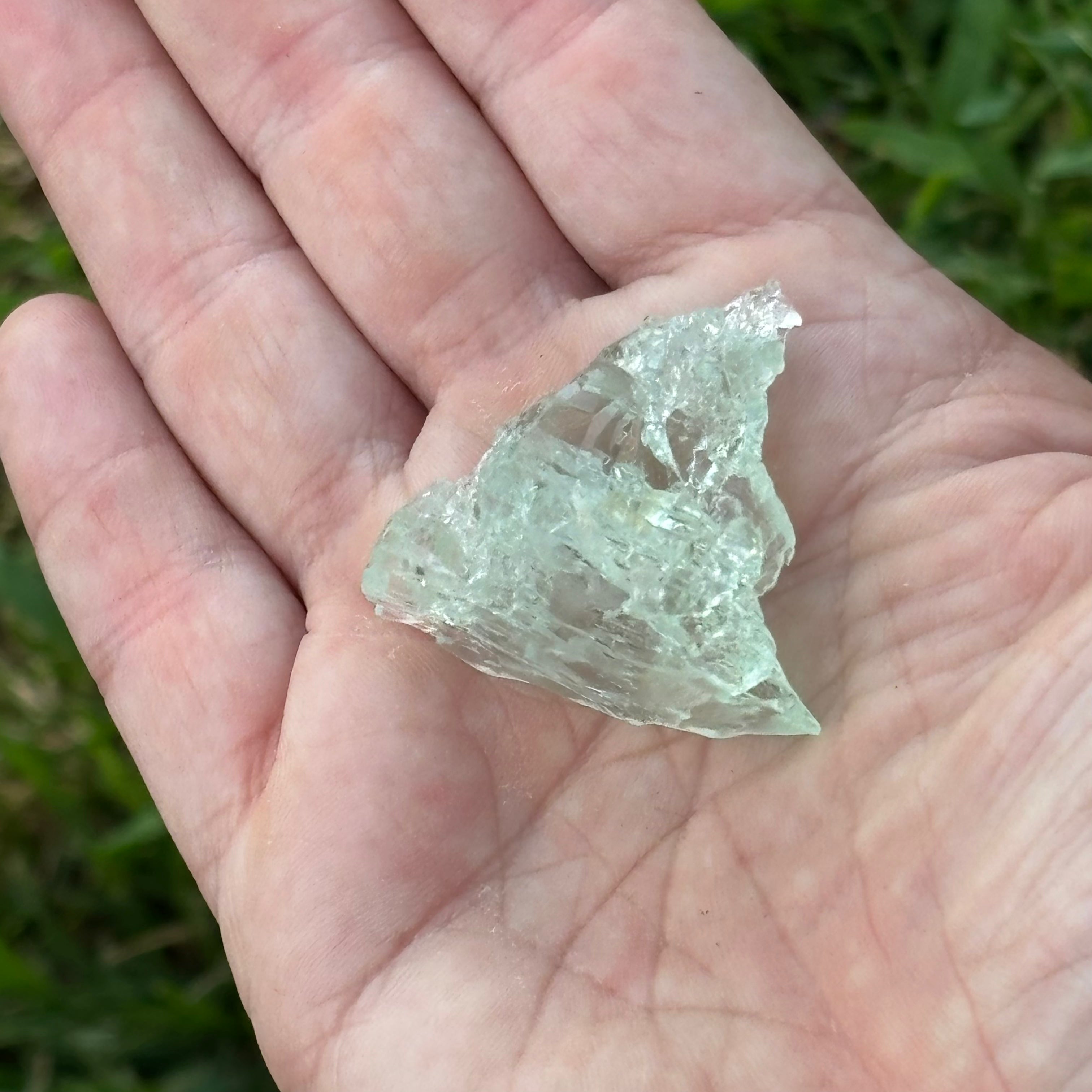 Etched Aquamarine Gem Crystal - 033