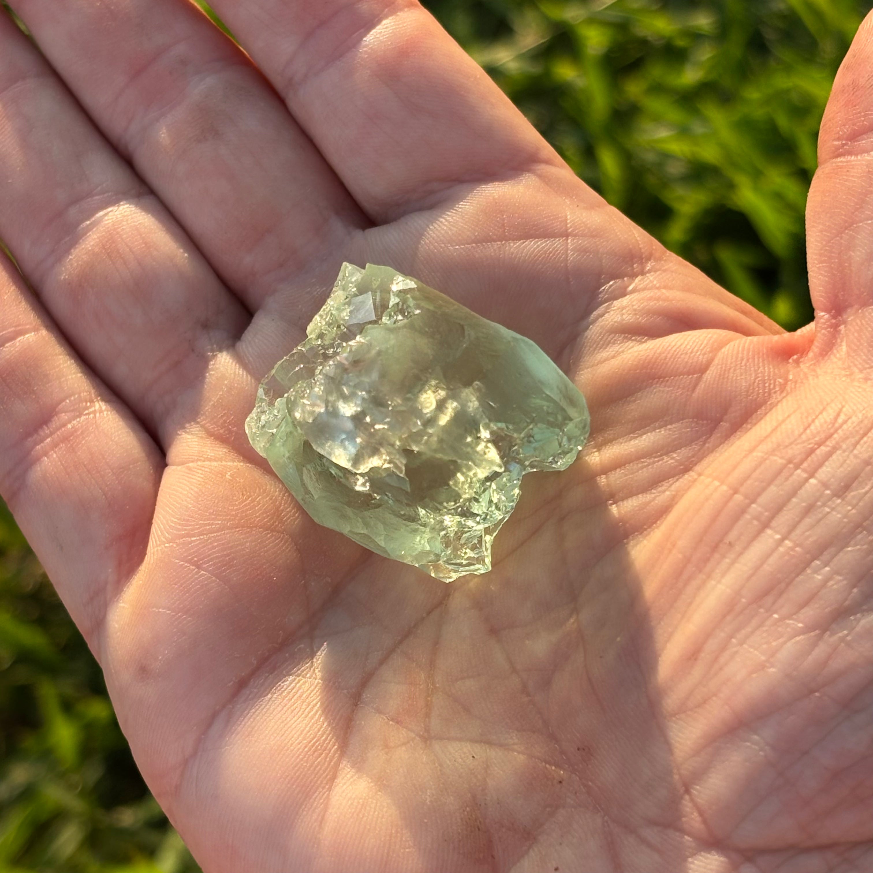 Etched Aquamarine Gem Crystal - 038