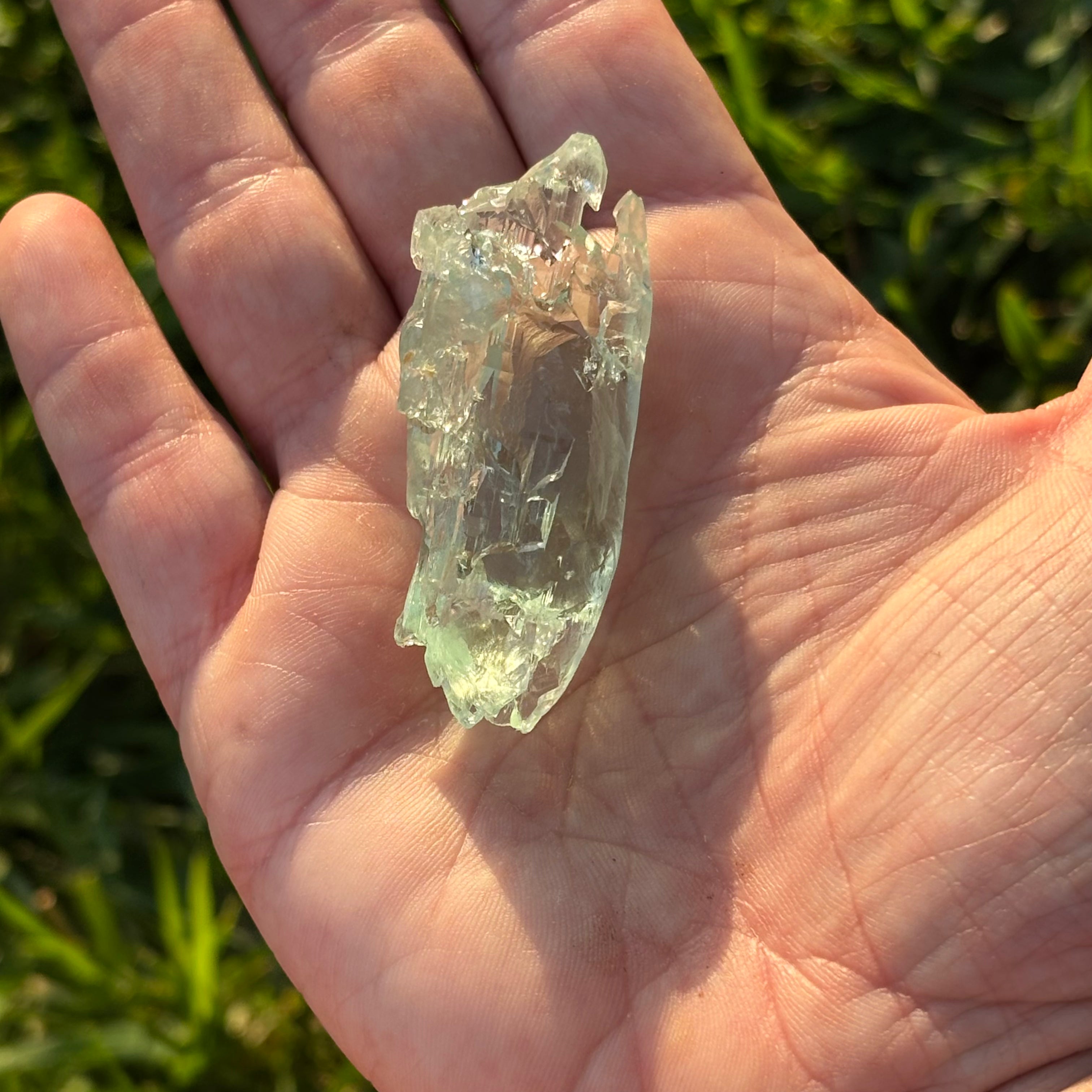 Etched Aquamarine Gem Crystal - 039