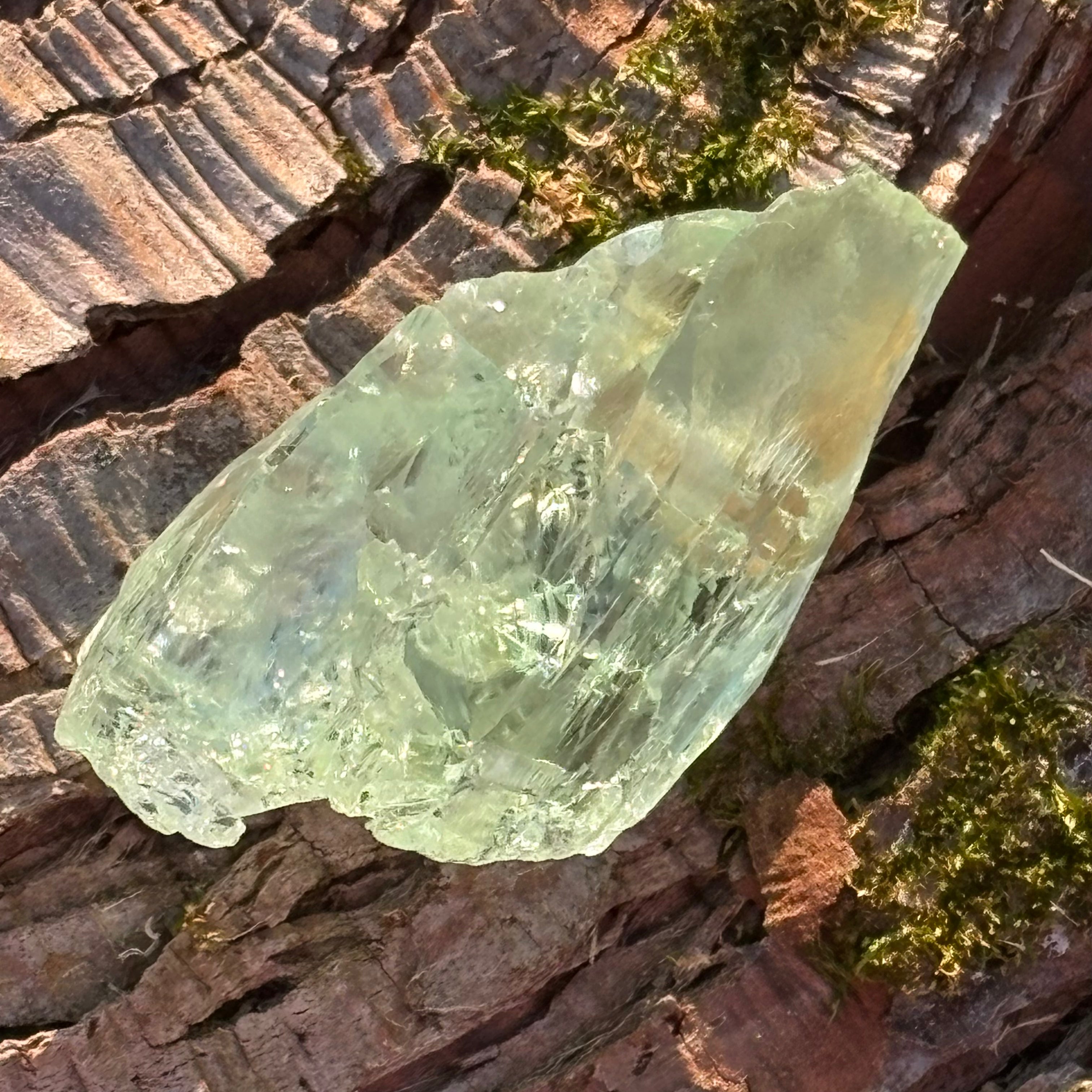 Etched Aquamarine Gem Crystal - 040