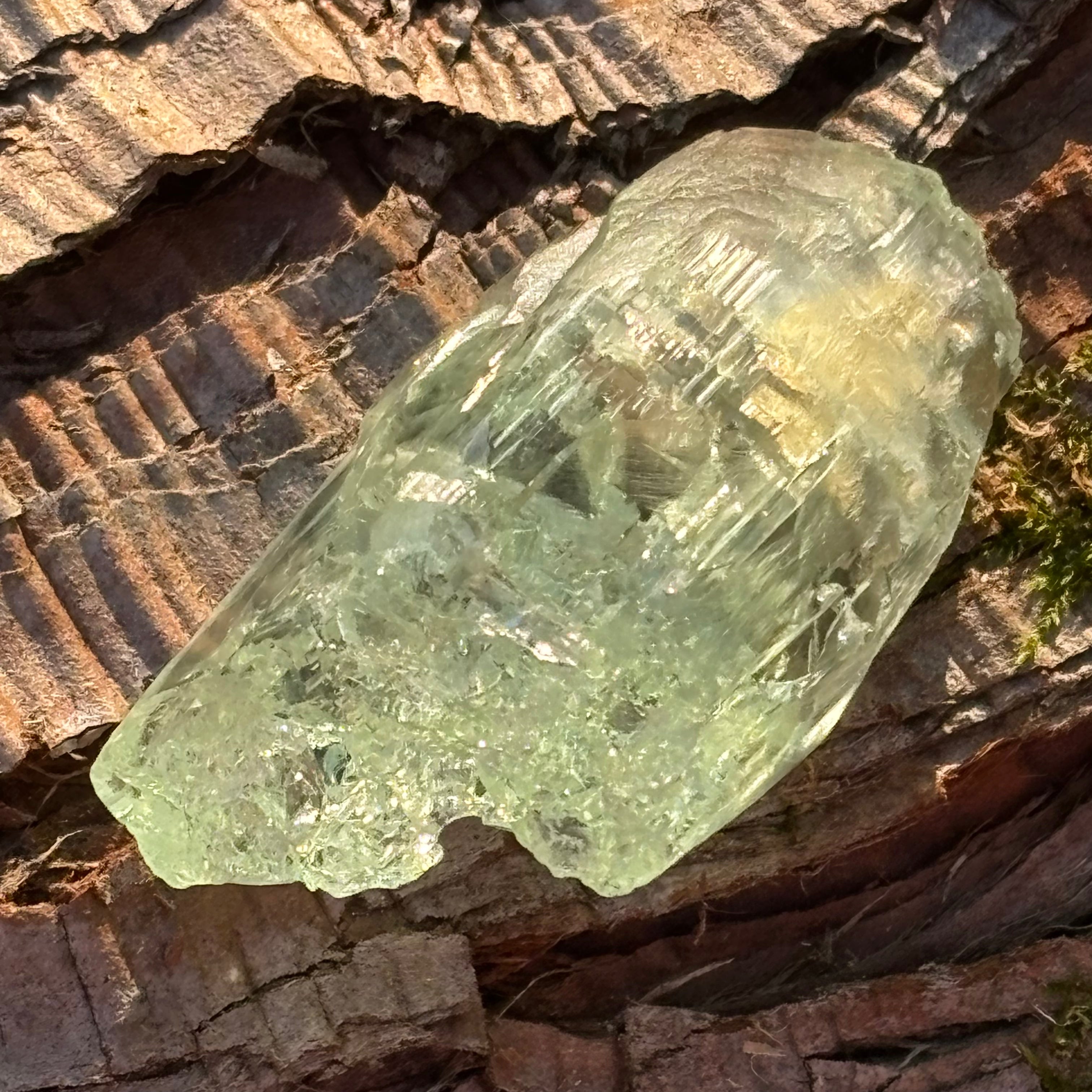 Etched Aquamarine Gem Crystal - 040