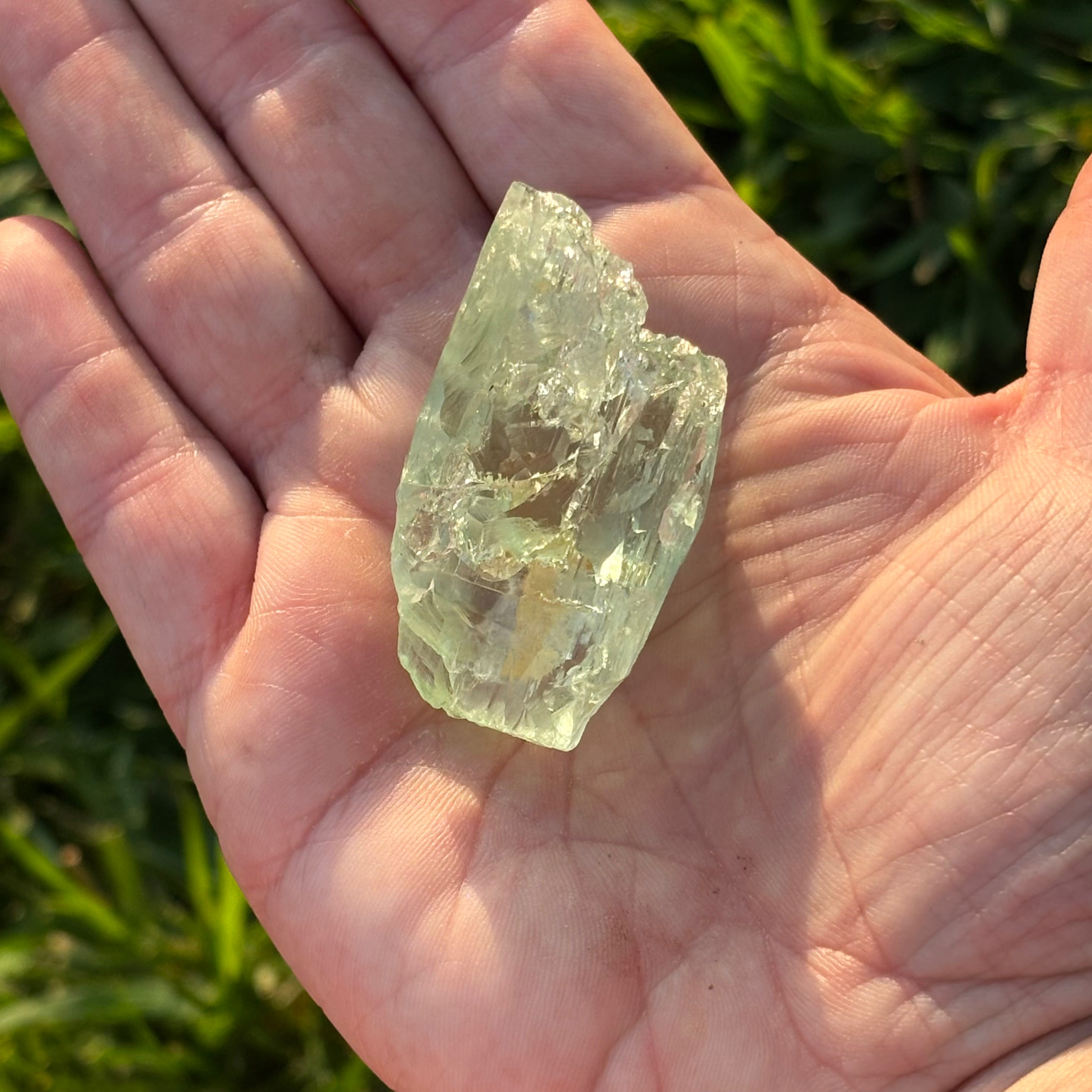 Etched Aquamarine Gem Crystal - 040