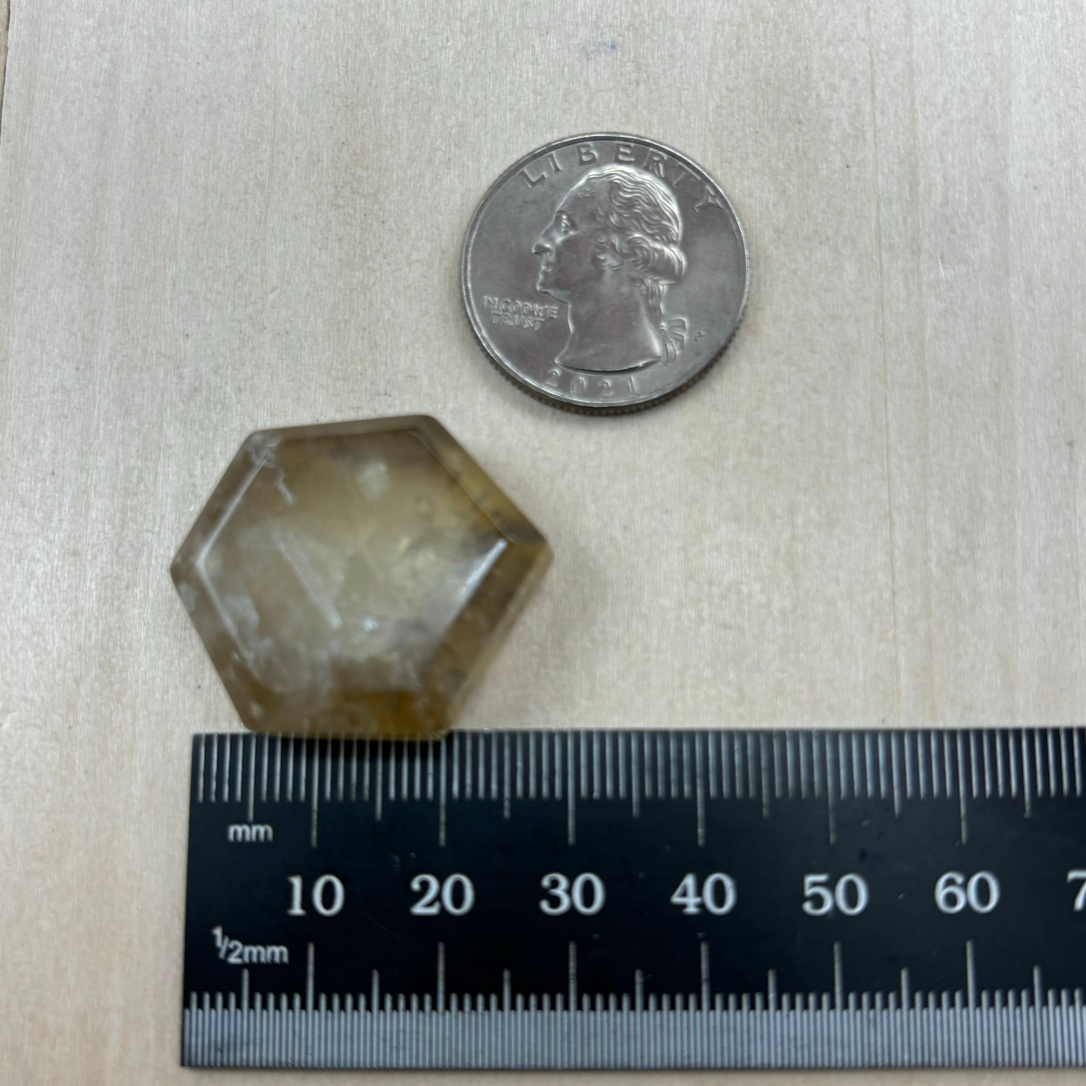 Citrine Crystal Cross-Section - 128