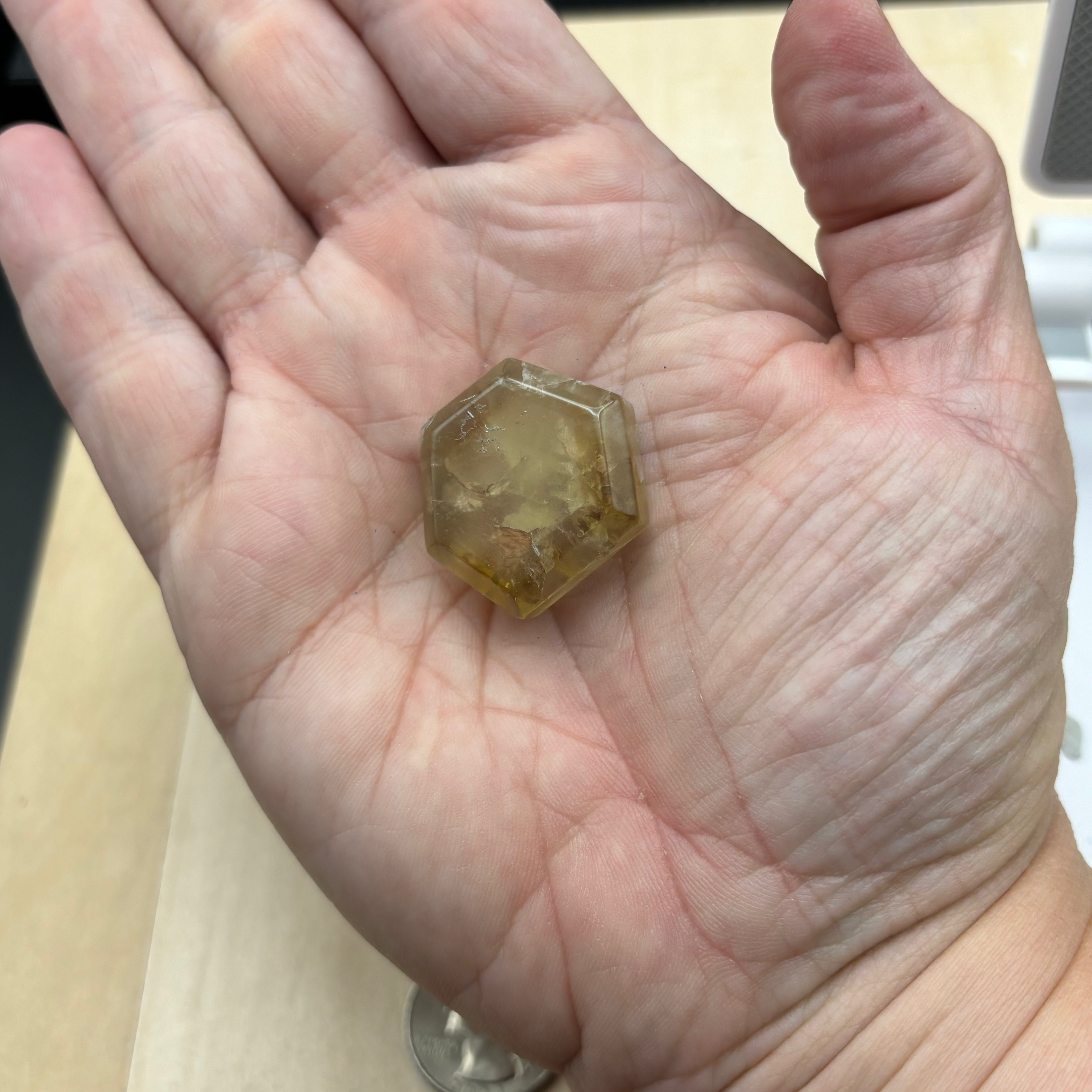 Citrine Crystal Cross-Section - 128