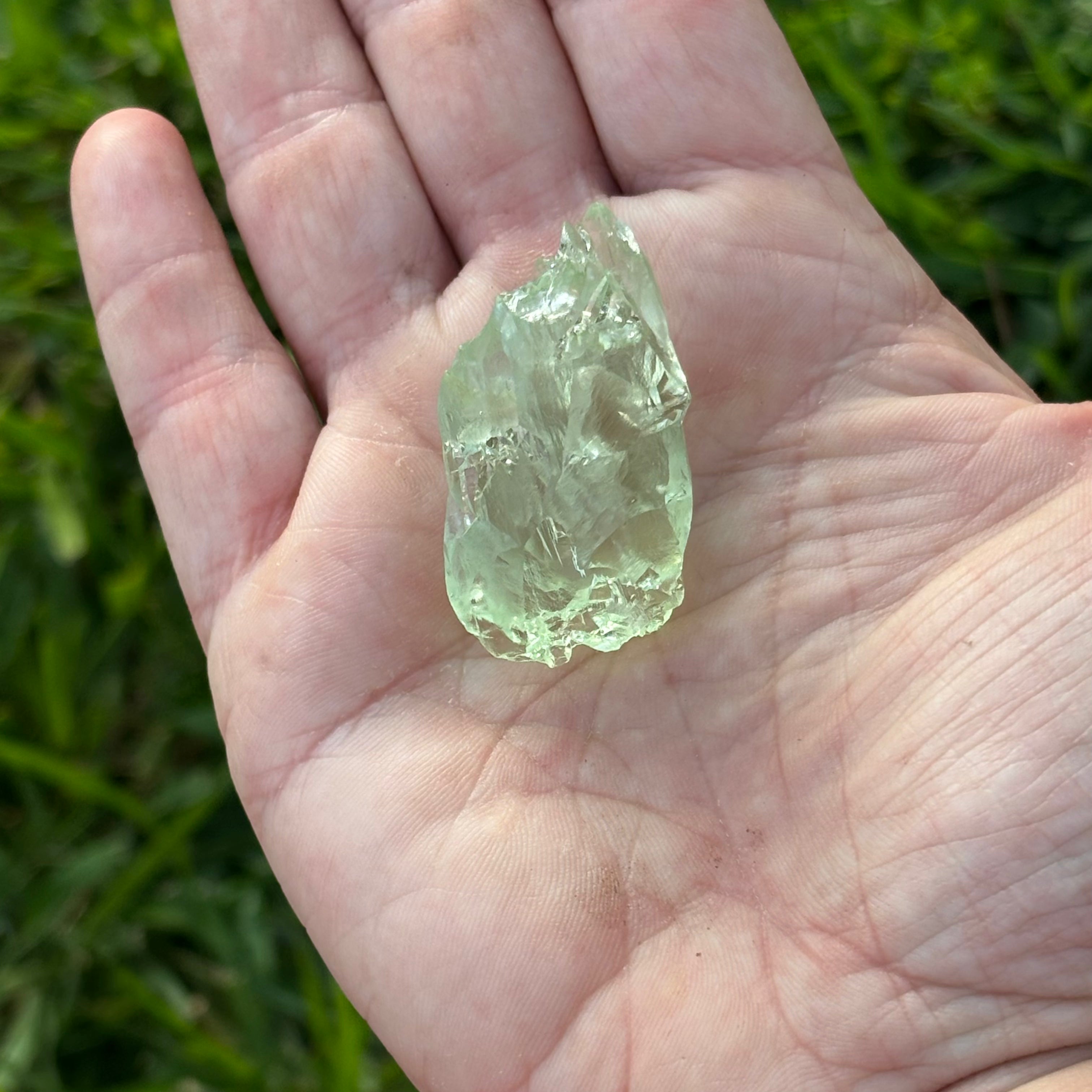 Etched Aquamarine Gem Crystal - 043