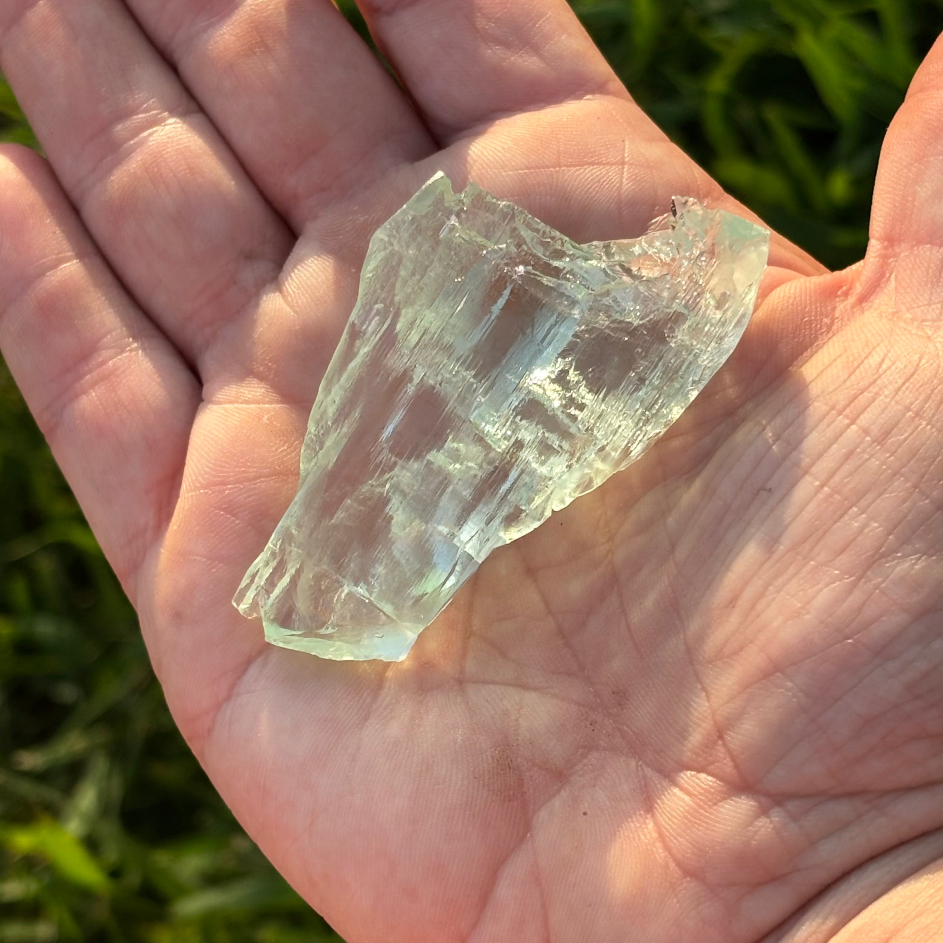 Etched Aquamarine Gem Crystal - 046