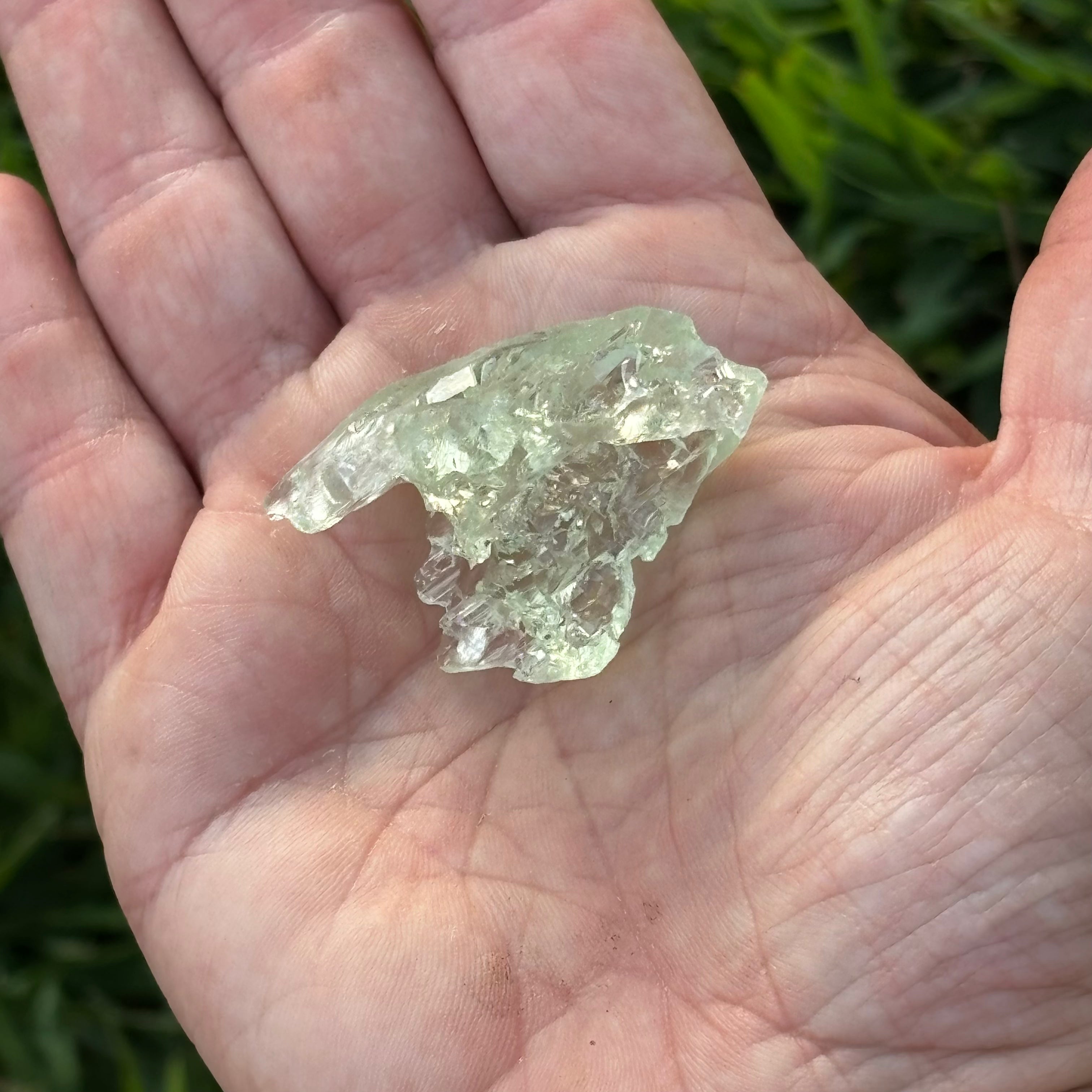 Etched Aquamarine Gem Crystal - 047