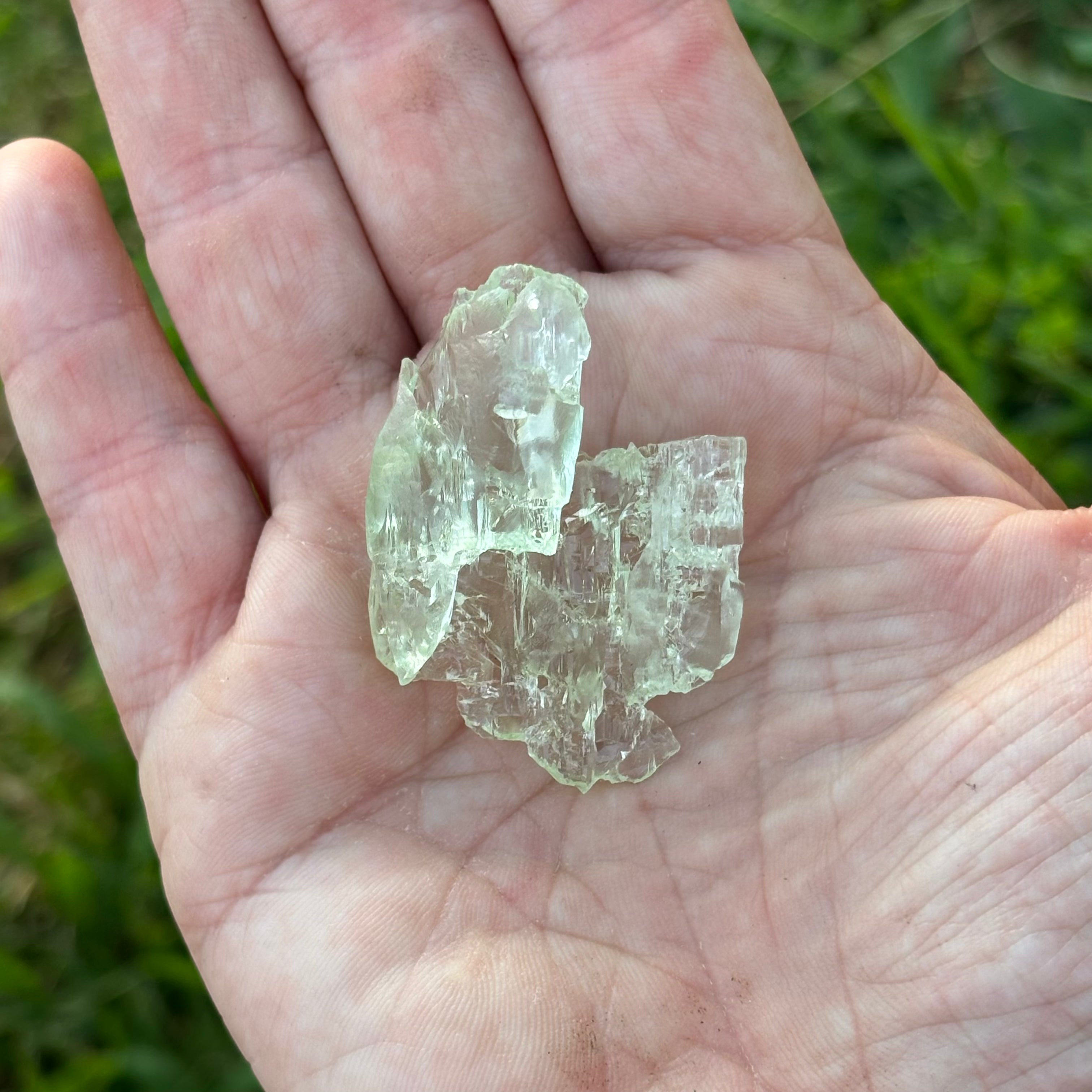 Etched Aquamarine Gem Crystal - 048