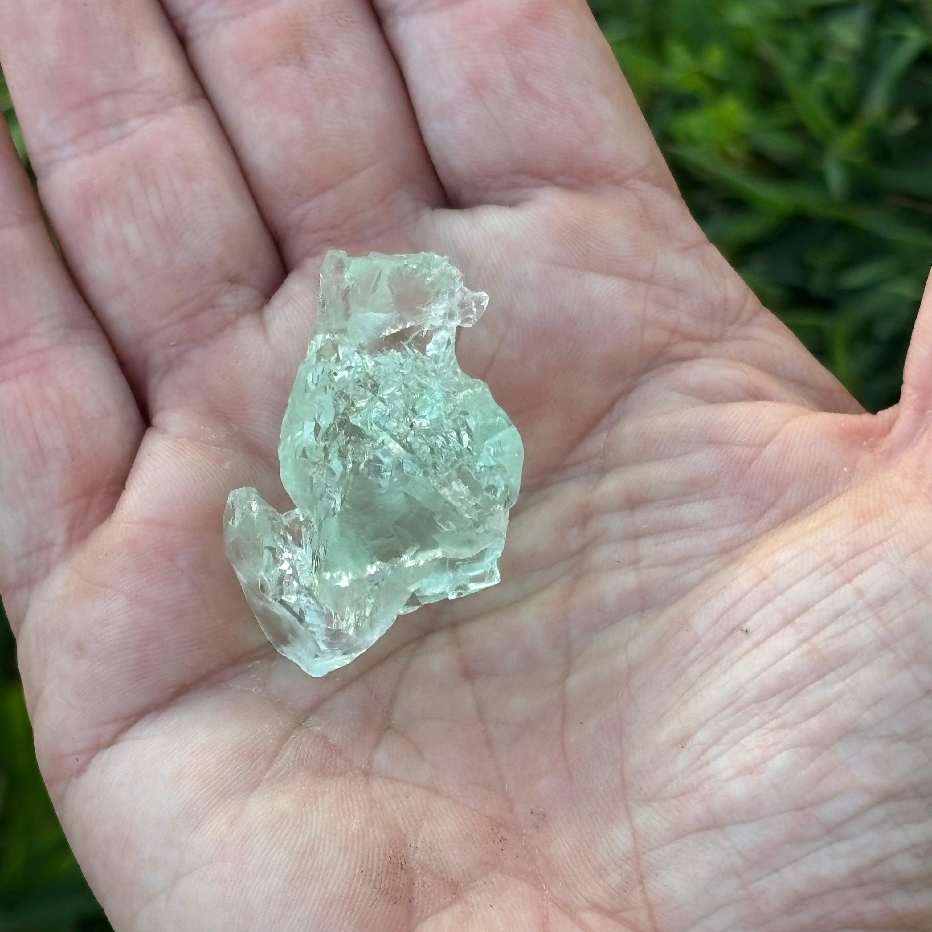 Etched Aquamarine Gem Crystal - 015