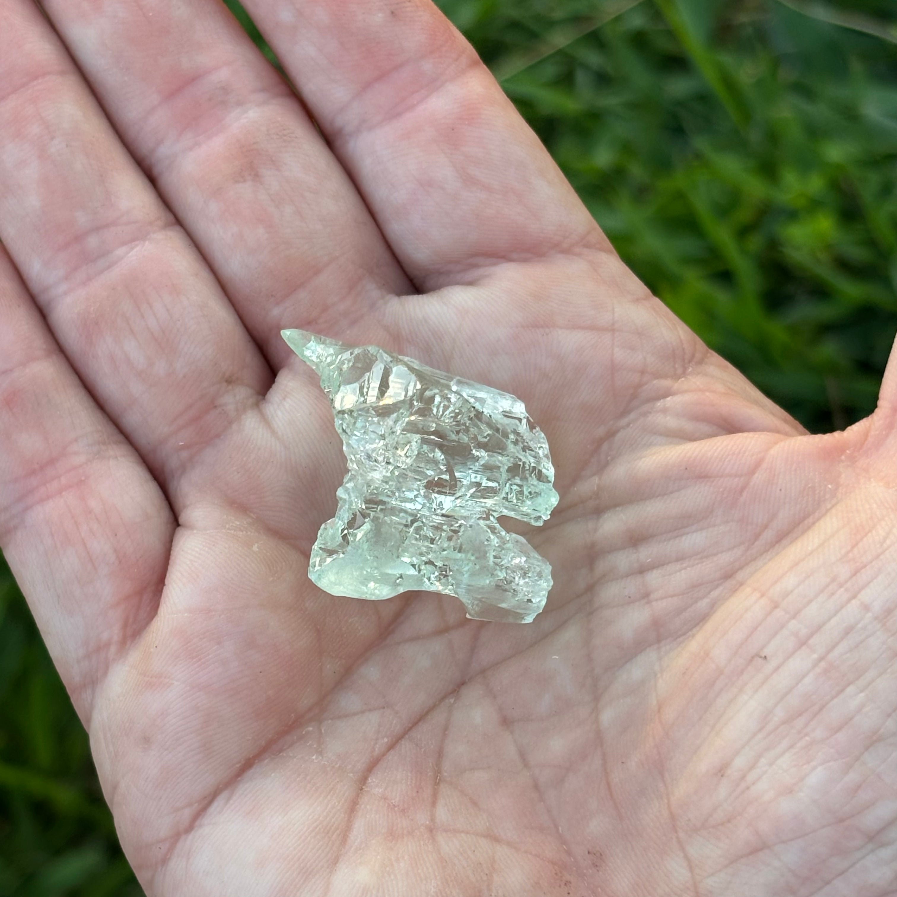 Etched Aquamarine Gem Crystal - 018