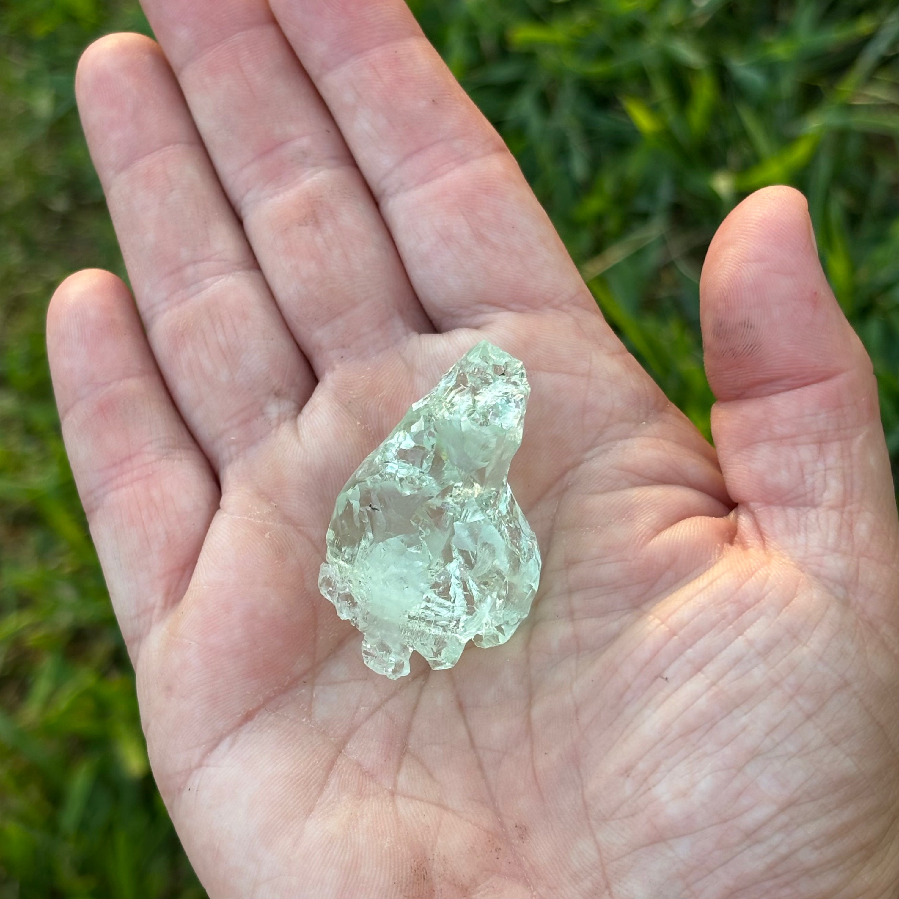 Etched Aquamarine Gem Crystal - 021