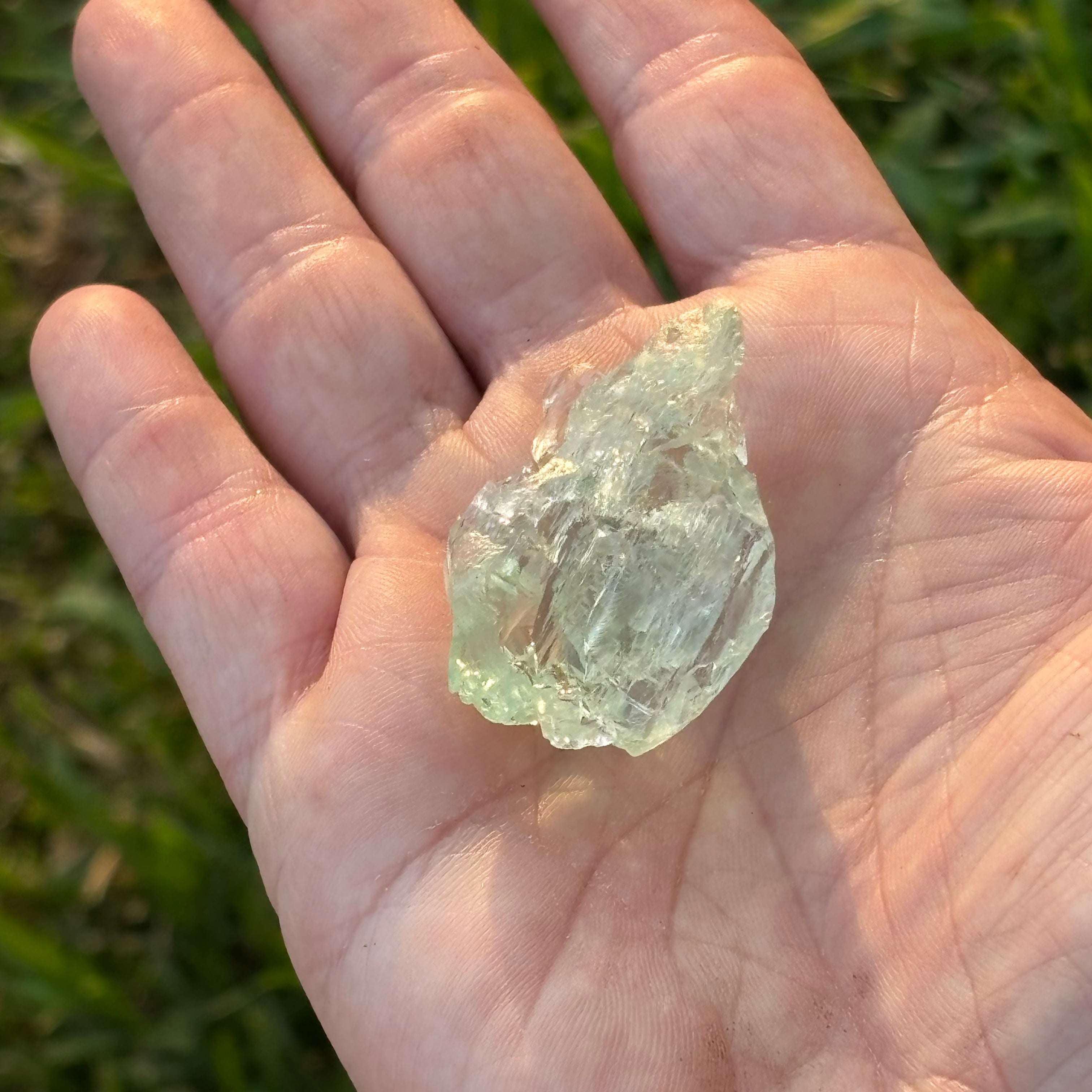 Etched Aquamarine Gem Crystal - 022