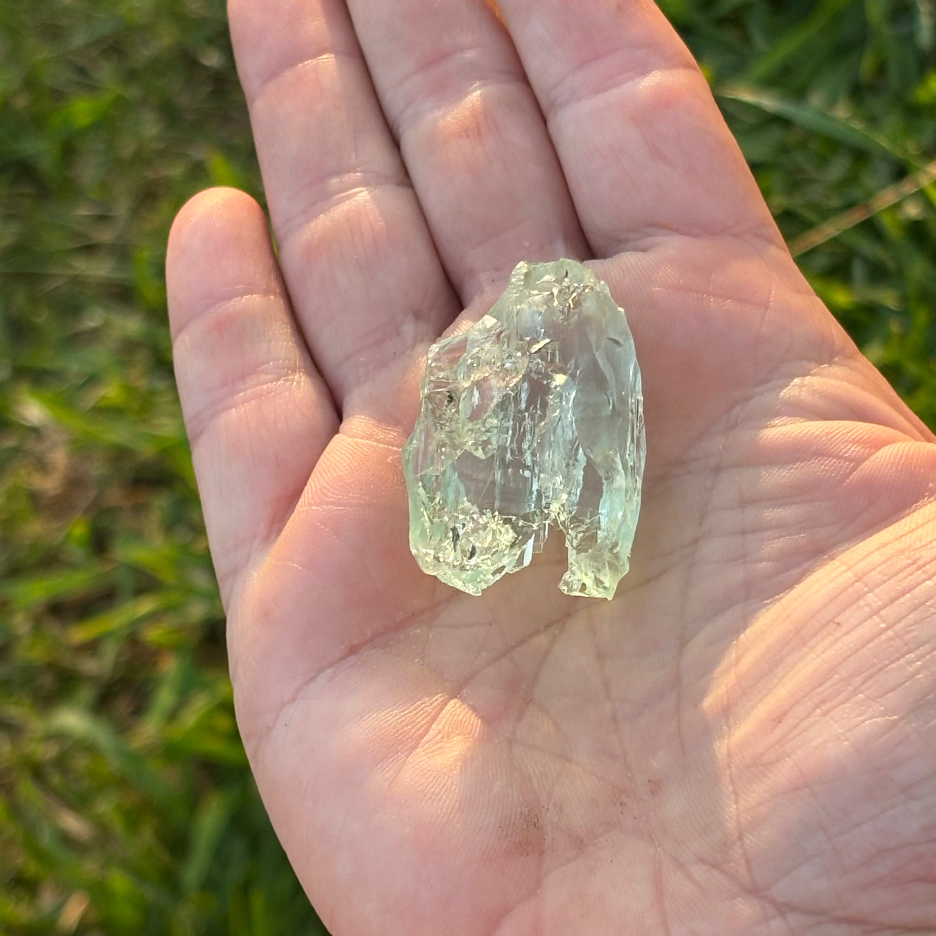 Etched Aquamarine Gem Crystal - 023