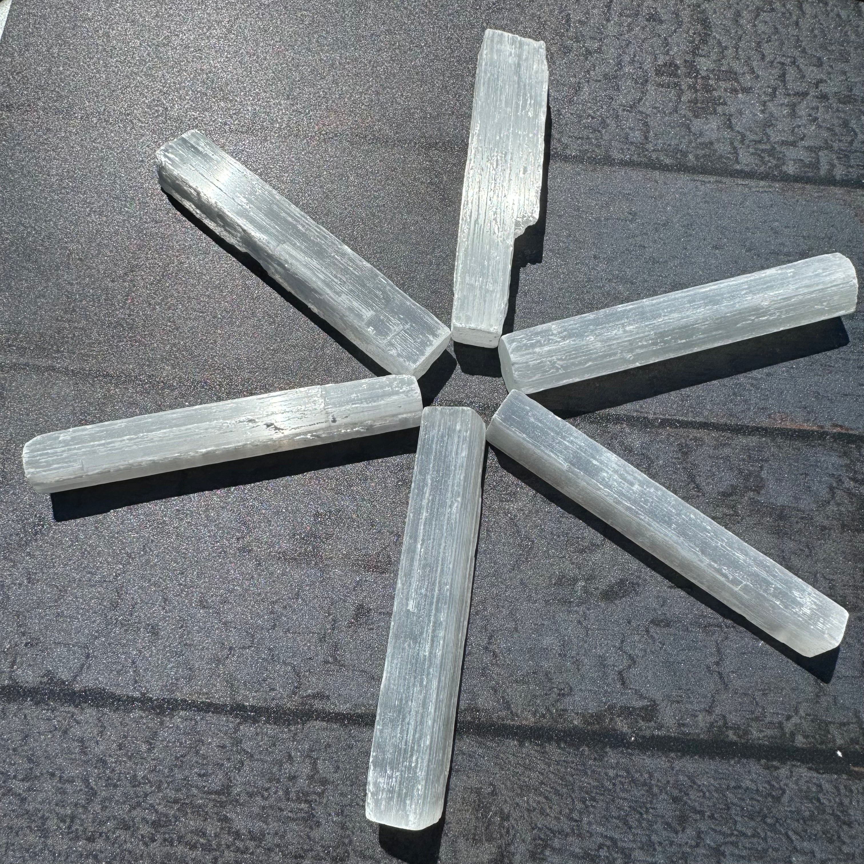 Selenite Bar, Kit of 6 (10cm)