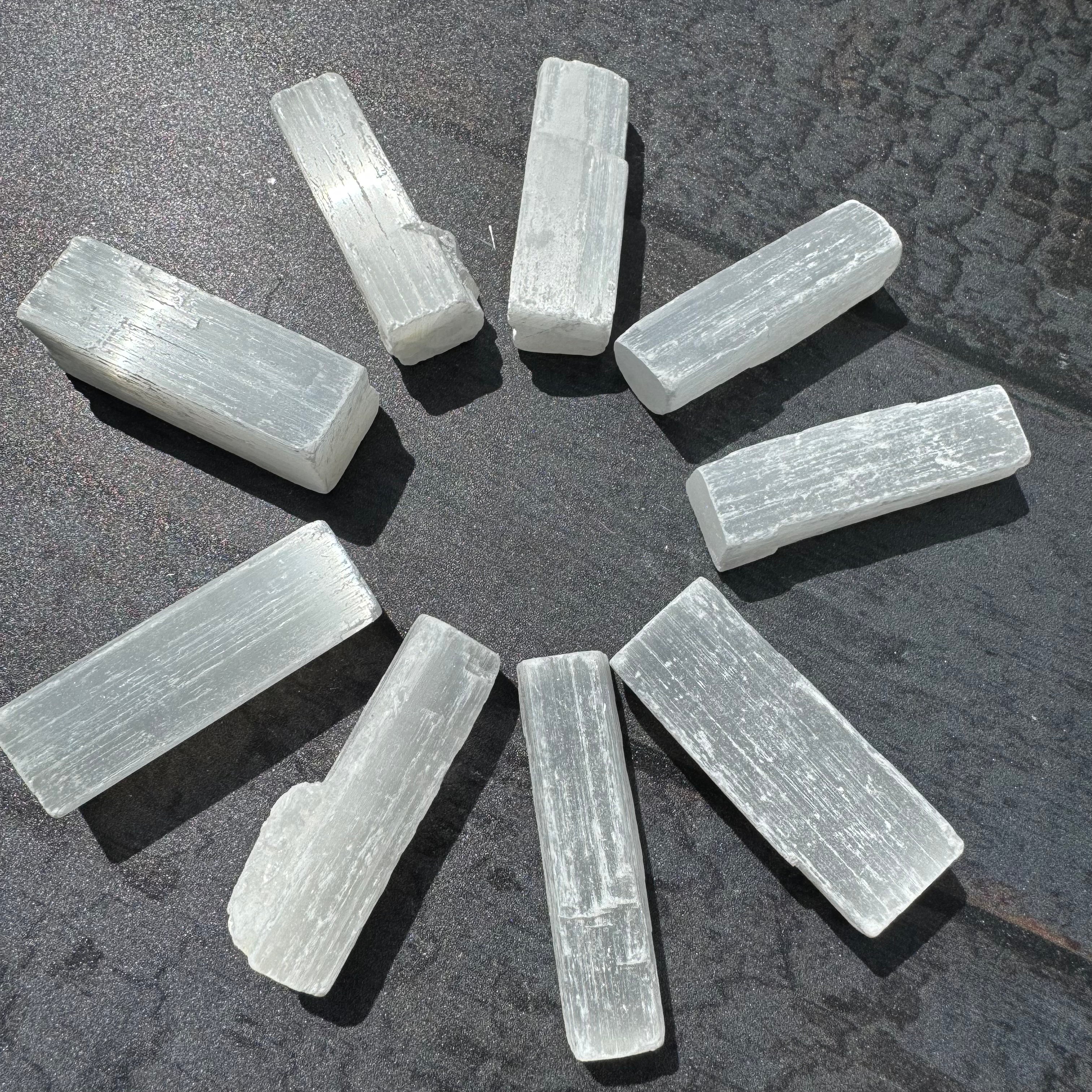 Selenite Bar, Kit of 9 (5cm)