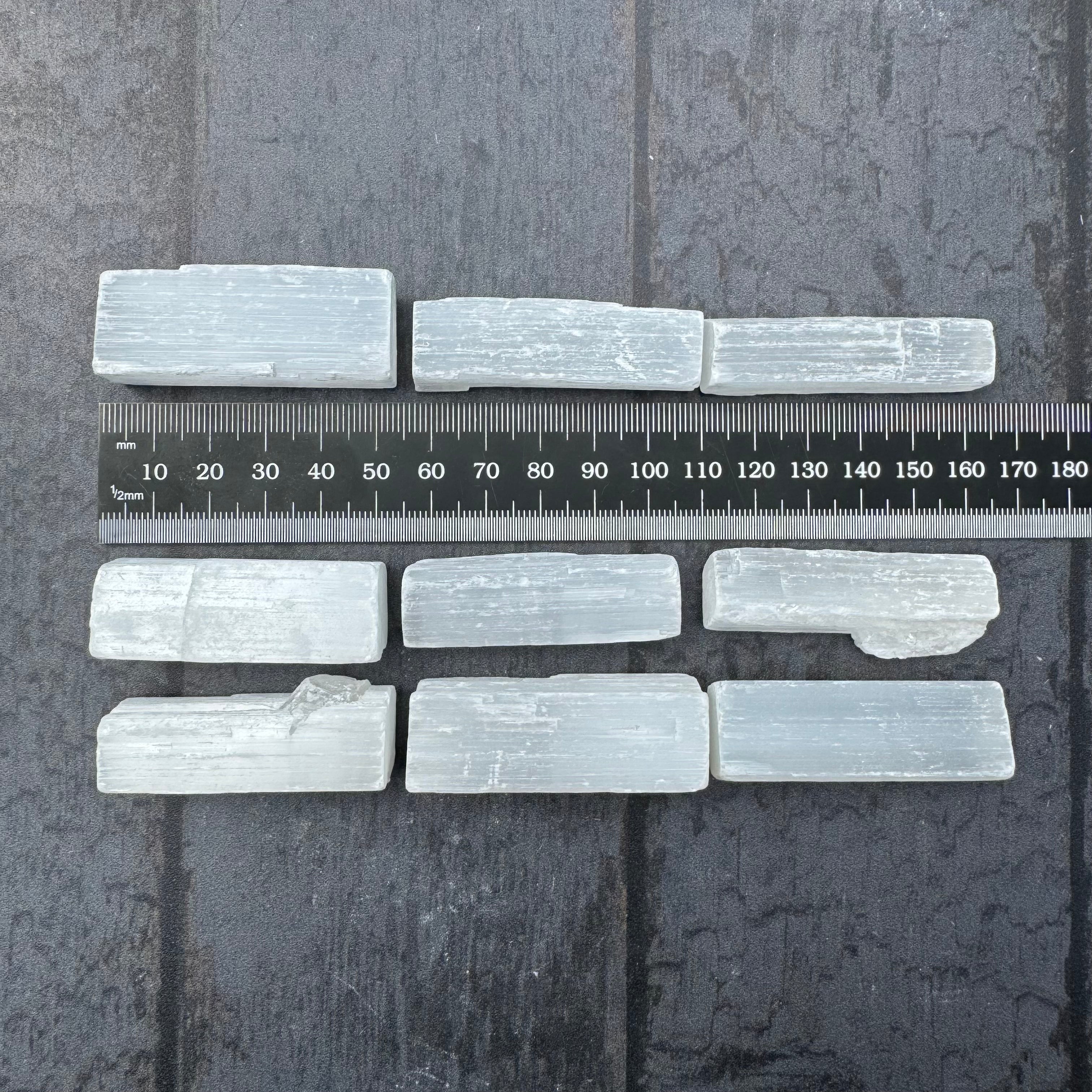 Selenite Bar, Kit of 9 (5cm)