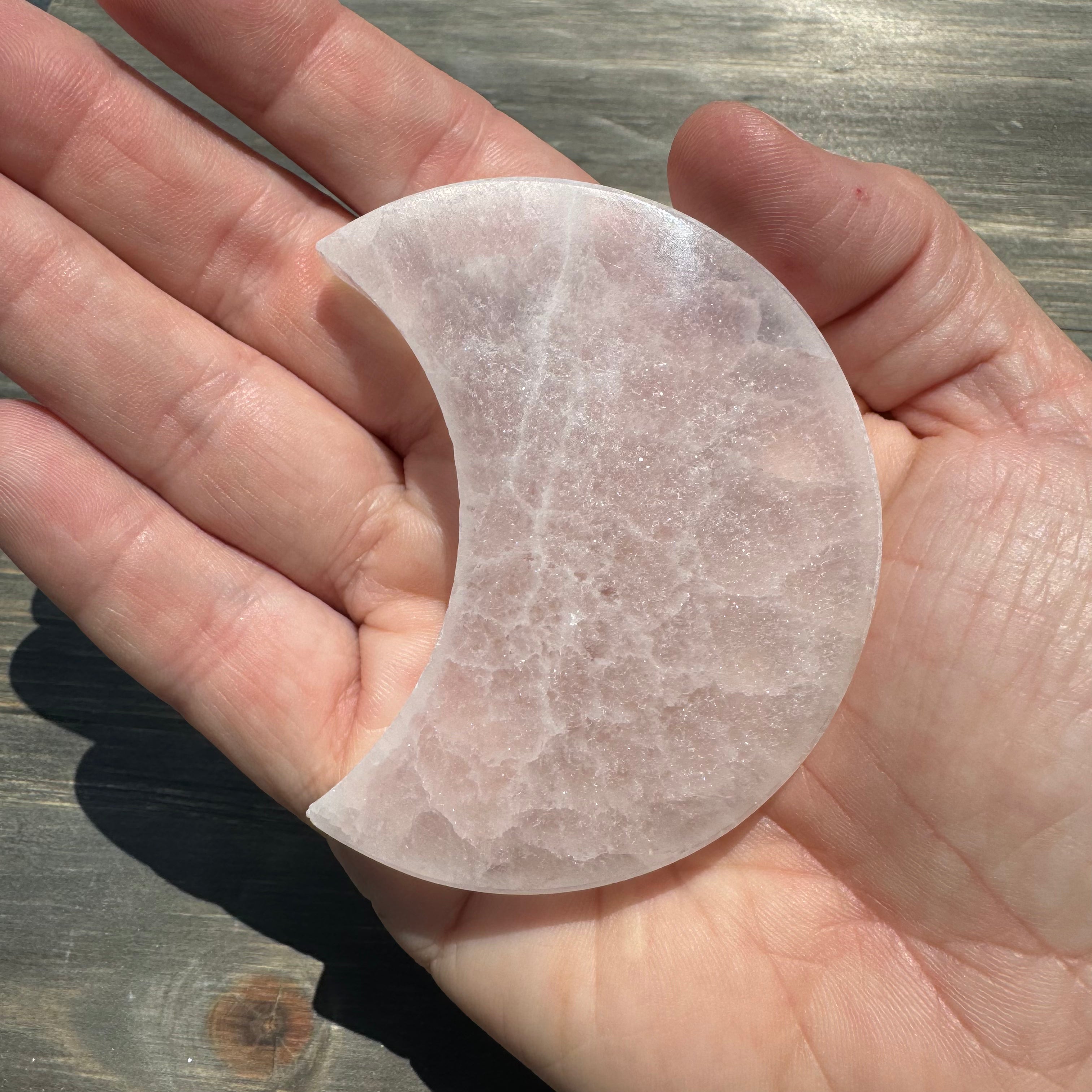 Selenite Crescent Moon