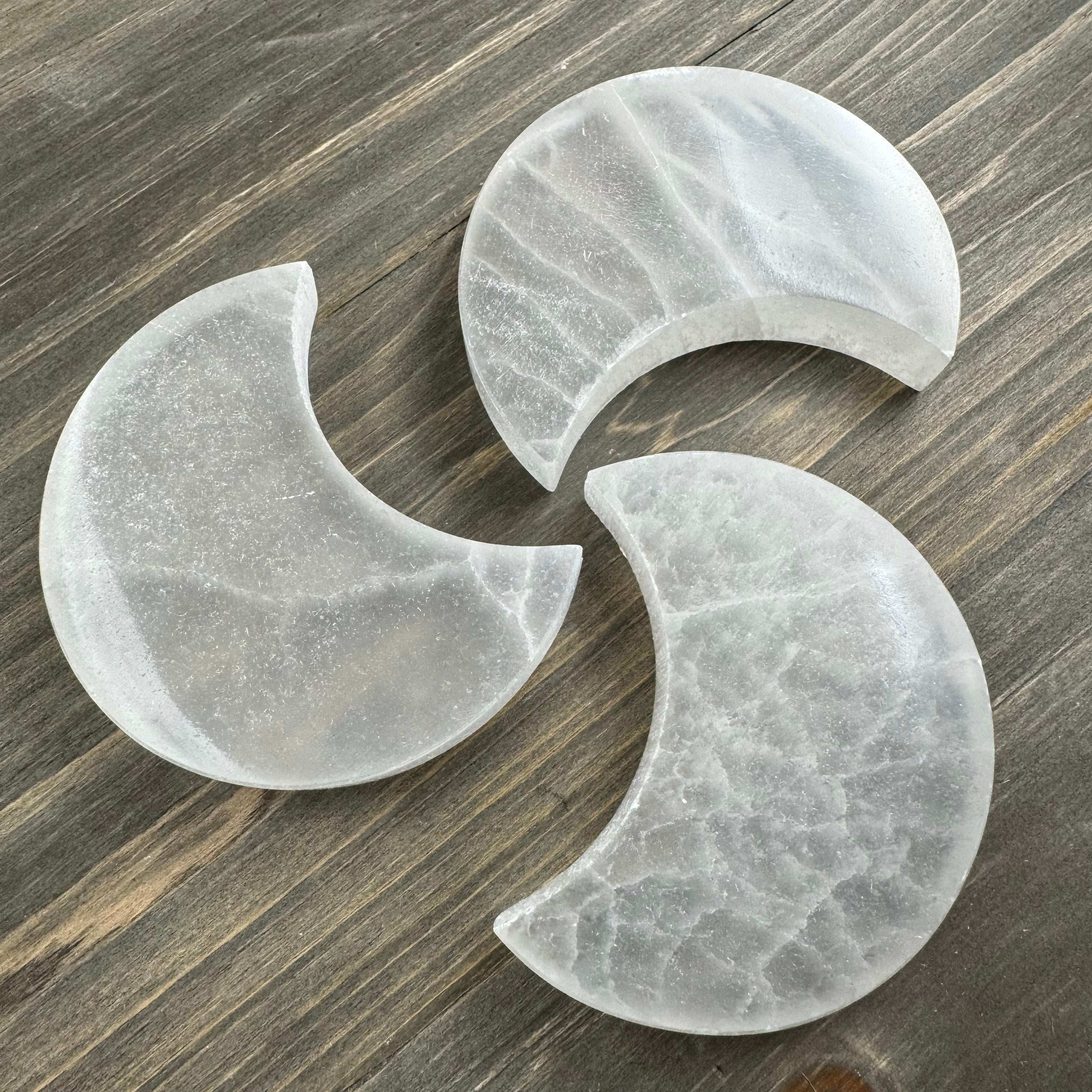 Selenite Crescent Moon