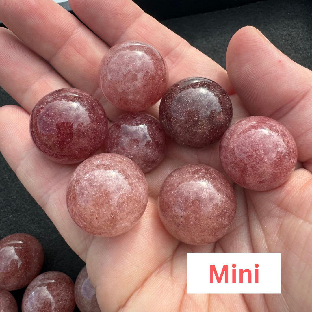 Strawberry Lithium Quartz Sphere