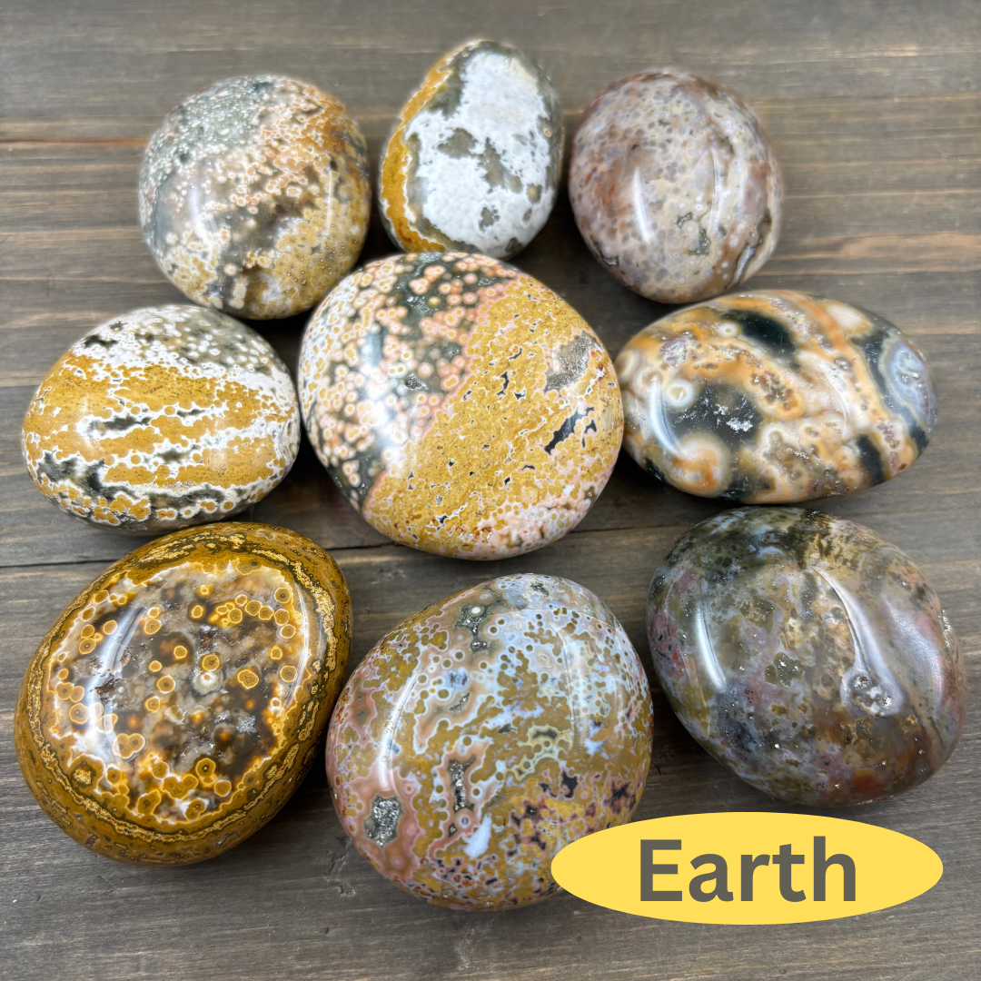 Ocean Jasper 5-Element Palm Pairs