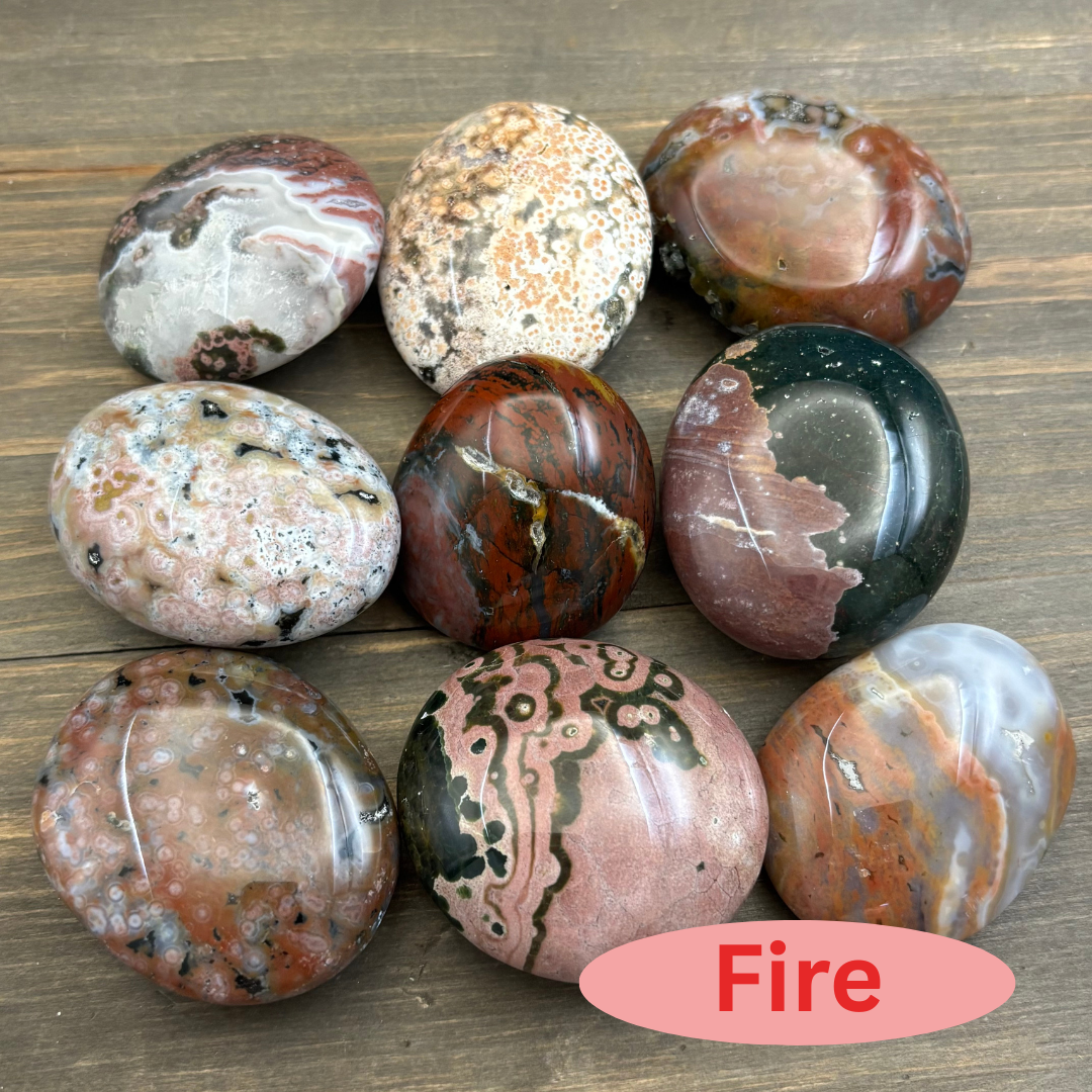 Ocean Jasper 5-Element Palm Pairs