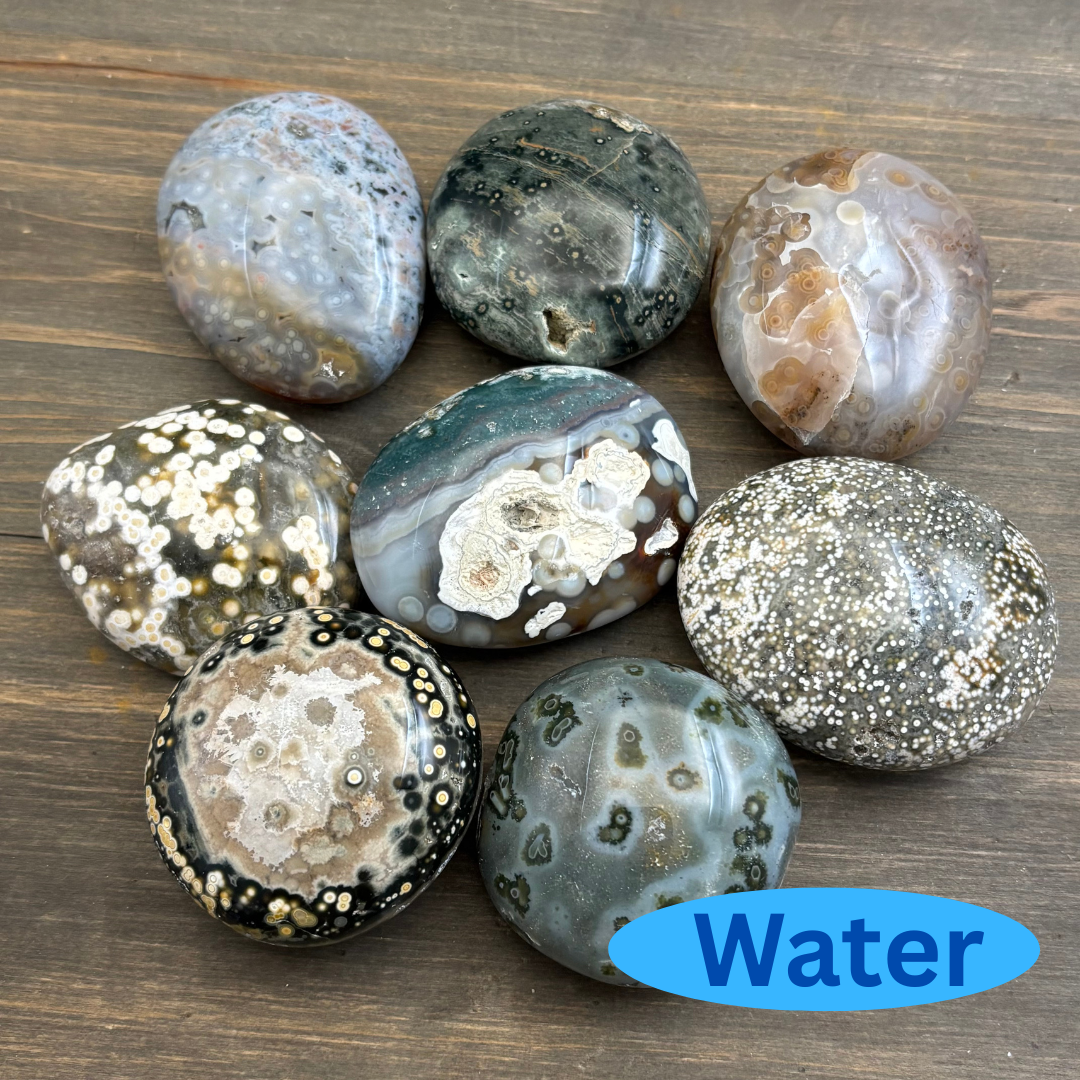 Ocean Jasper 5-Element Palm Pairs