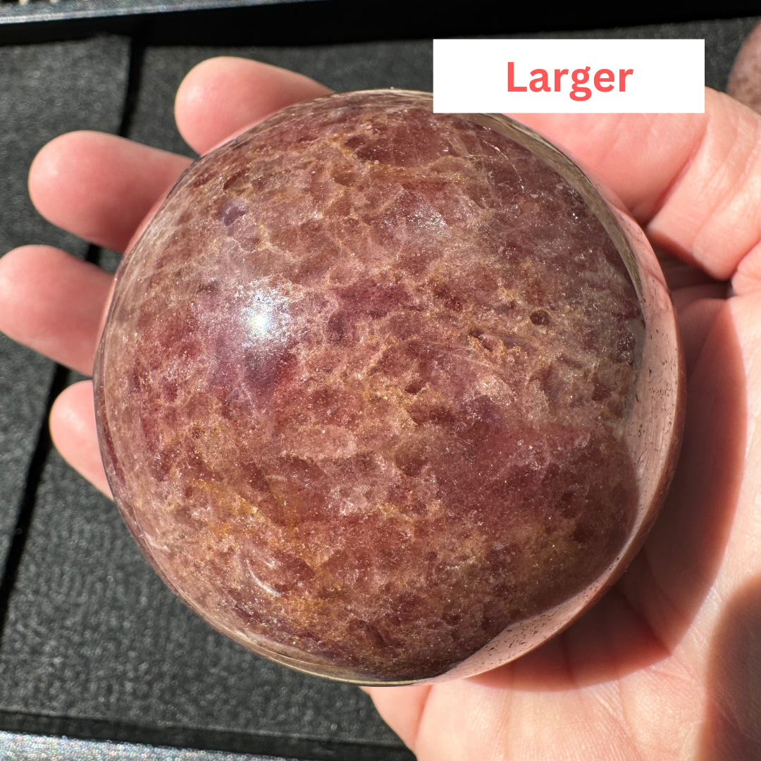 Strawberry Lithium Quartz Sphere