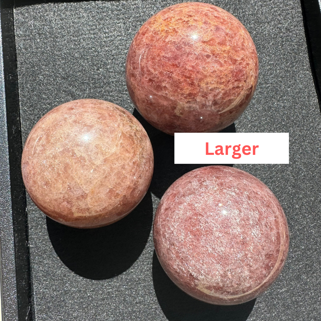 Strawberry Lithium Quartz Sphere