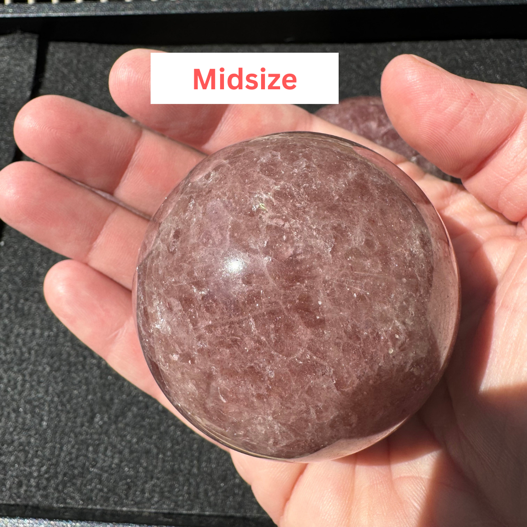 Strawberry Lithium Quartz Sphere