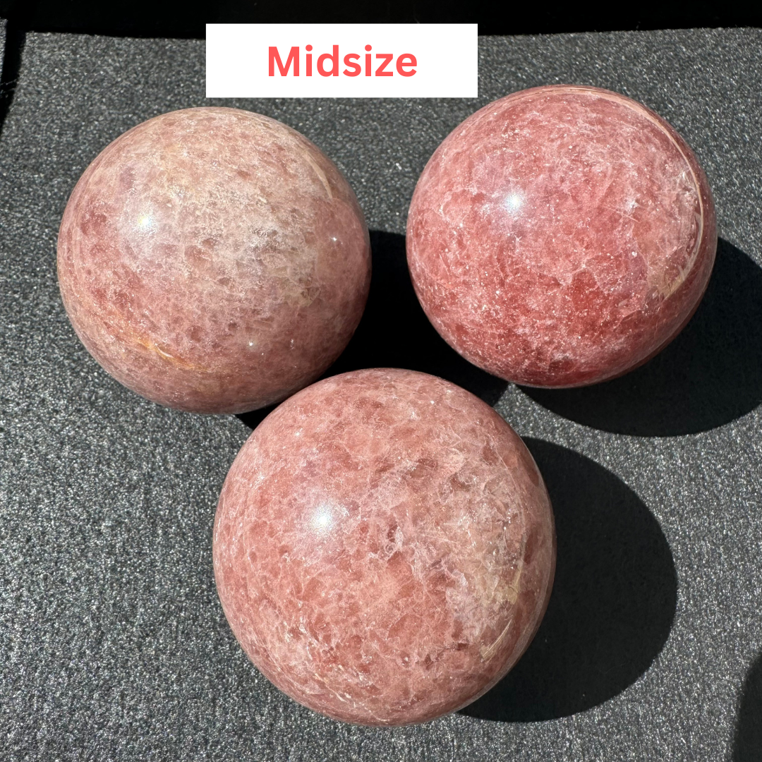 Strawberry Lithium Quartz Sphere
