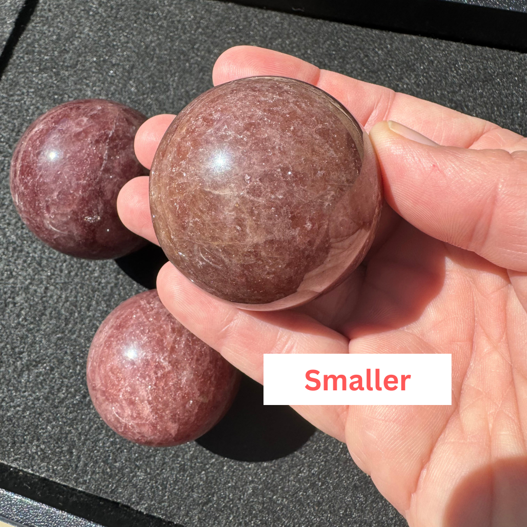 Strawberry Lithium Quartz Sphere