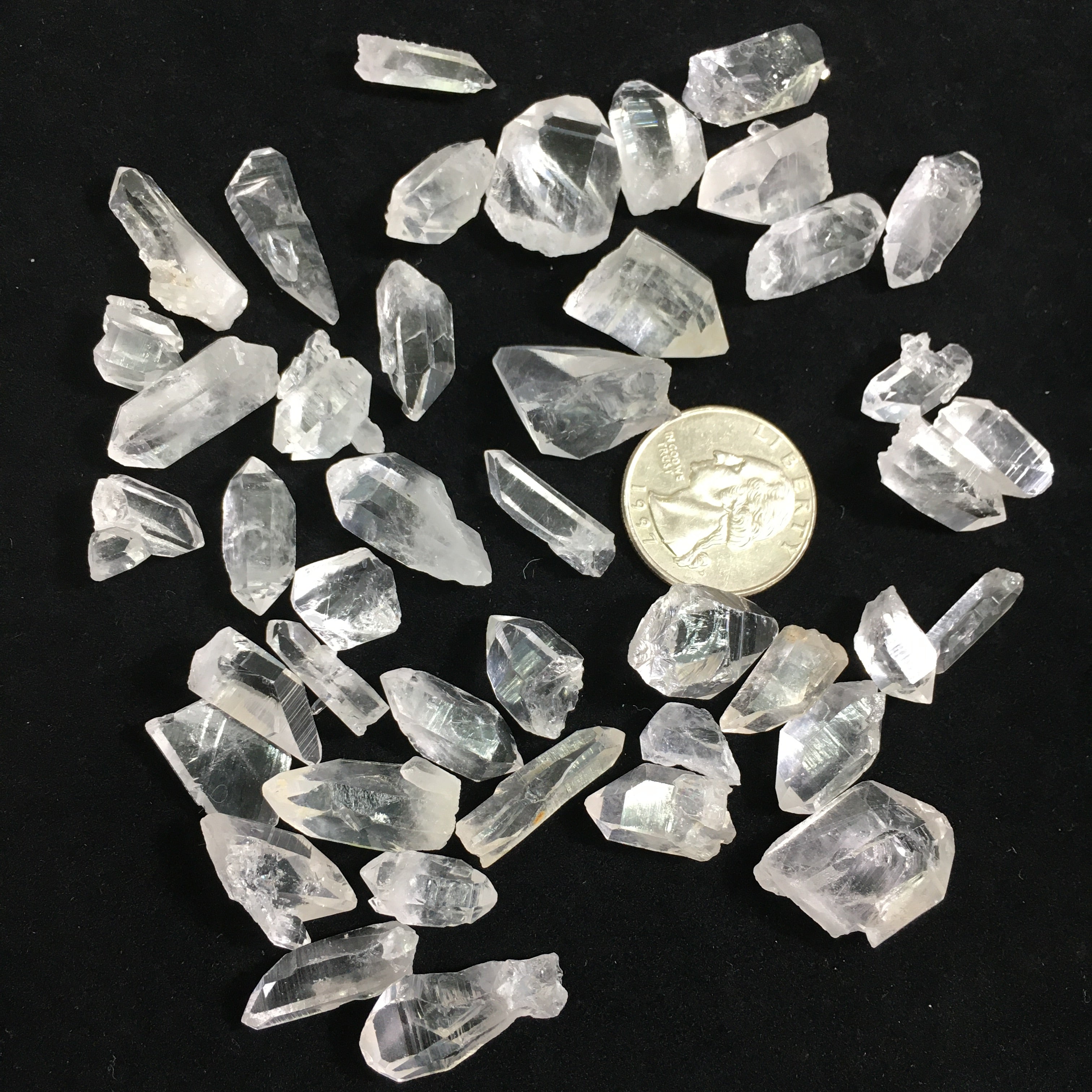 Quartz Crystal Points, Arkansas, 75 grams (extra small)