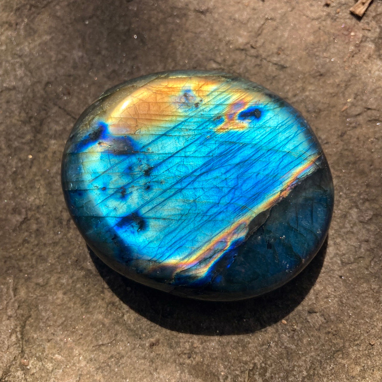 Labradorite Palm Stone Pair