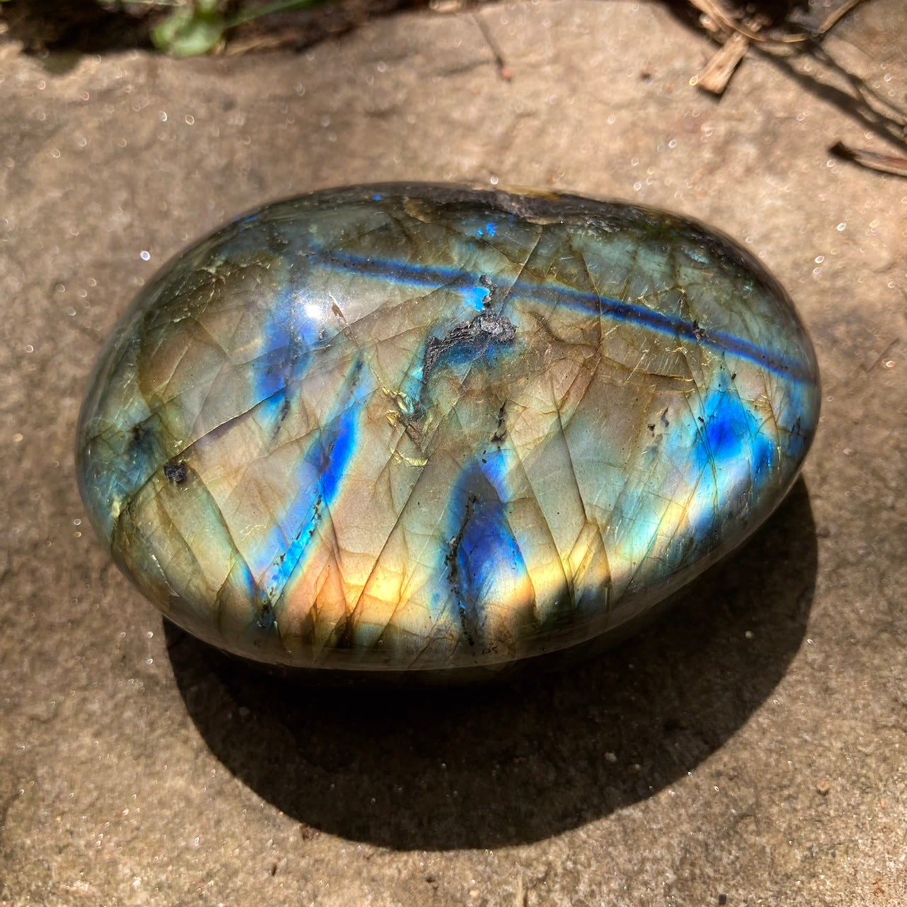 Labradorite Palm Stone Pair