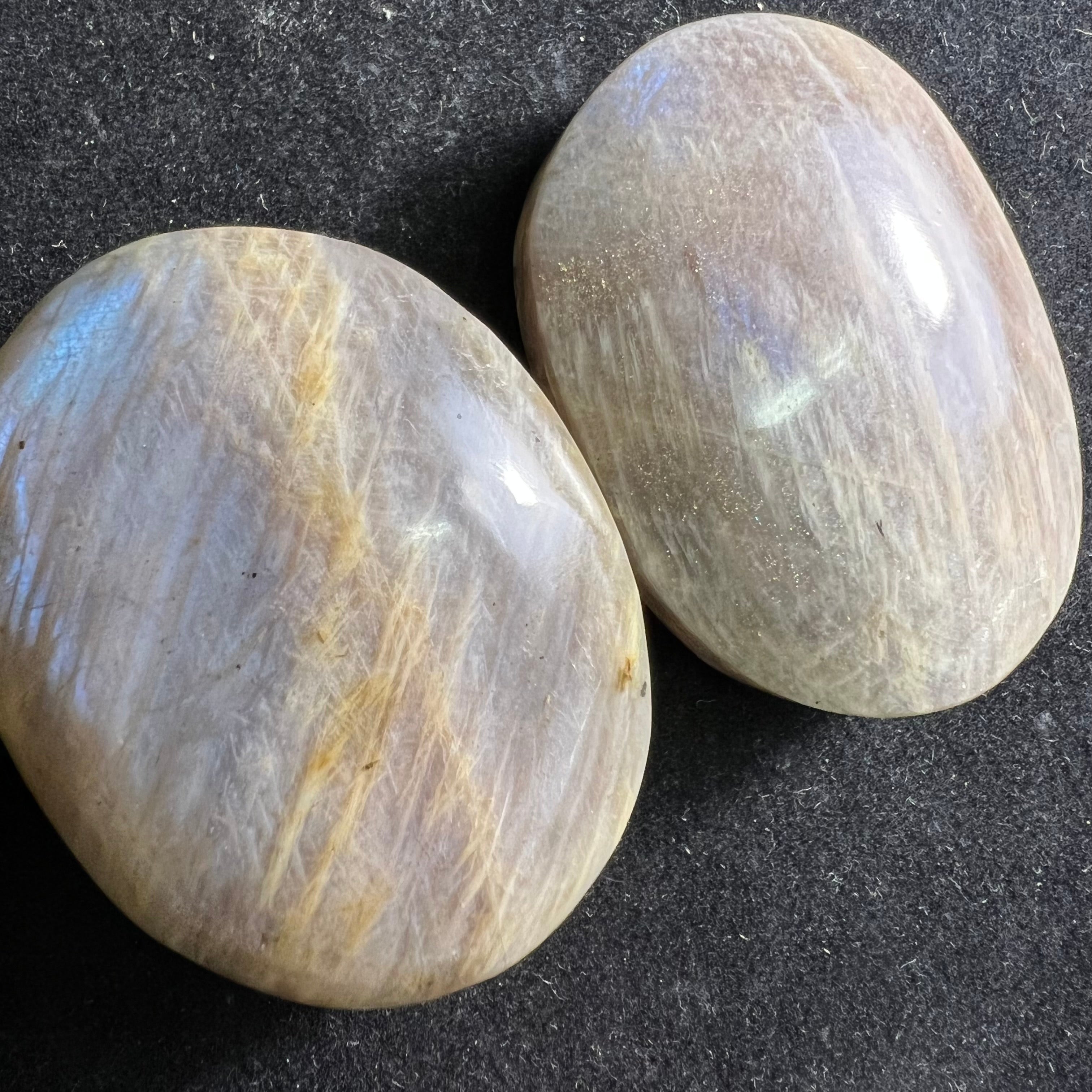 Sunstone Moonstone Palm Pair